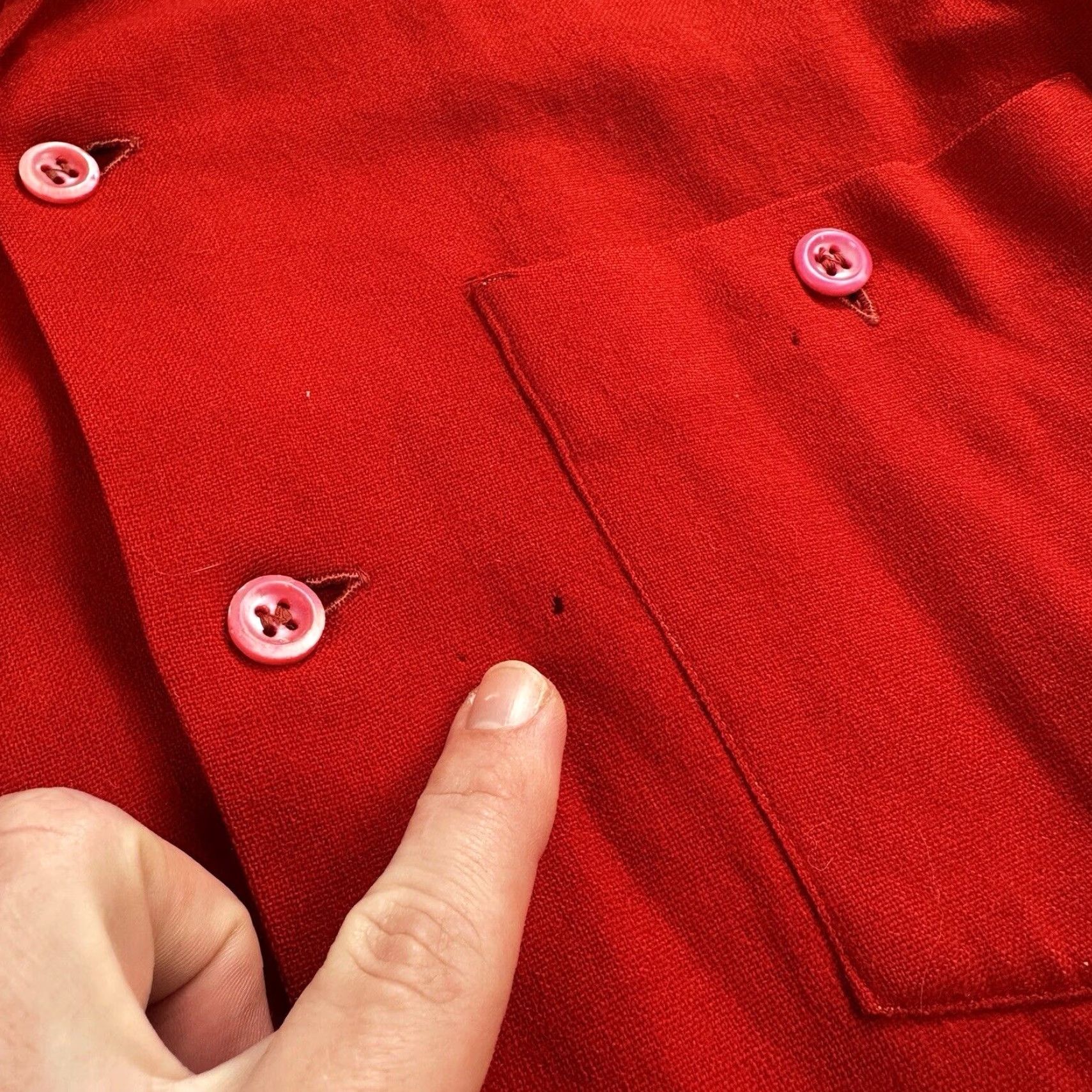 Pendleton Pendleton Wool Shirt Jacket Long Sleeve Red Plaid Button-Up 1930s 30s 40s VTG Mens M Vintage Size US M / EU 48-50 / 2 - 4 Thumbnail