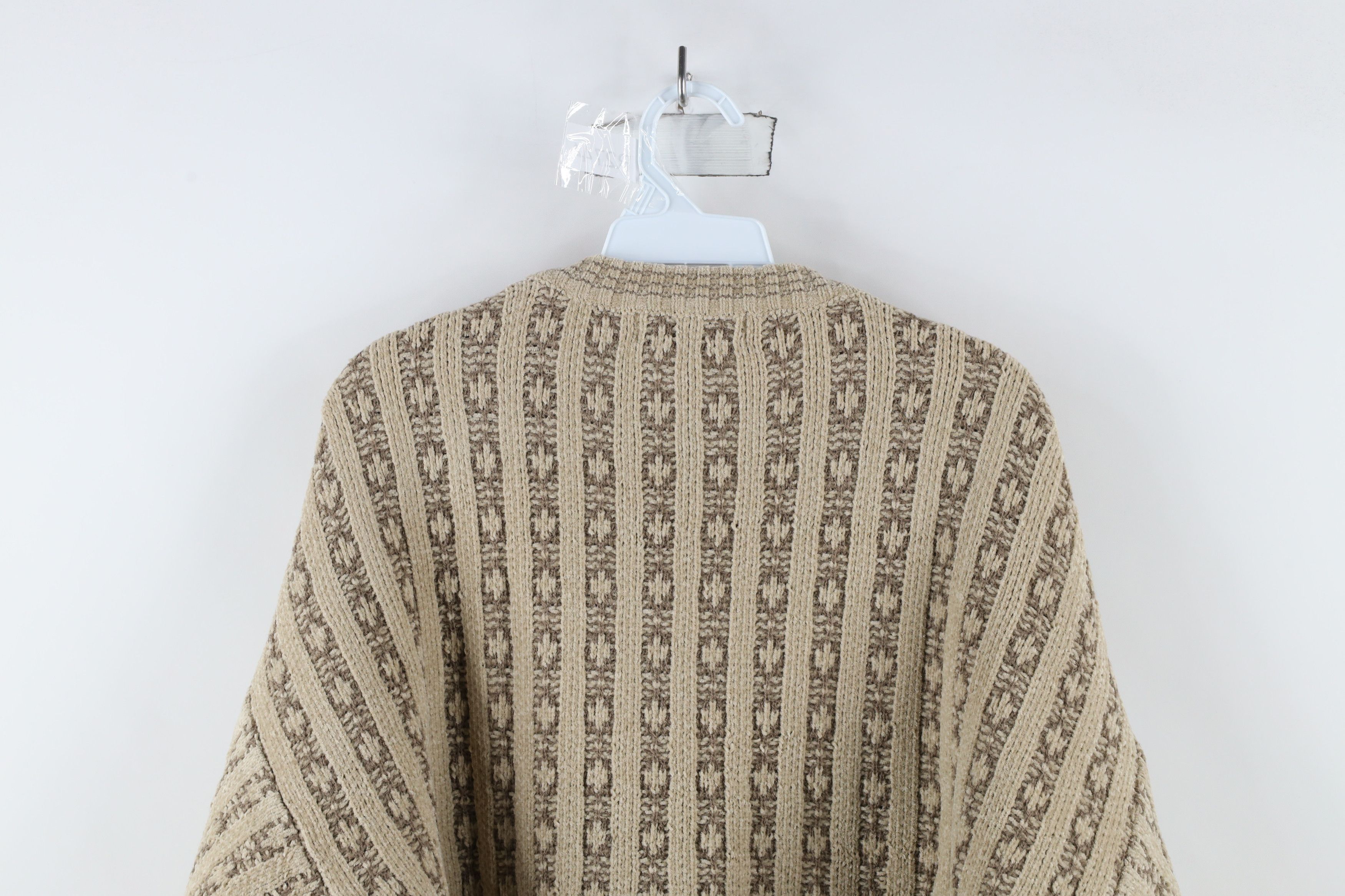 Vintage Vintage 90s Streetwear Knit Fleece Crewneck Sweater Beige Size US XL / EU 56 / 4 - 7 Thumbnail