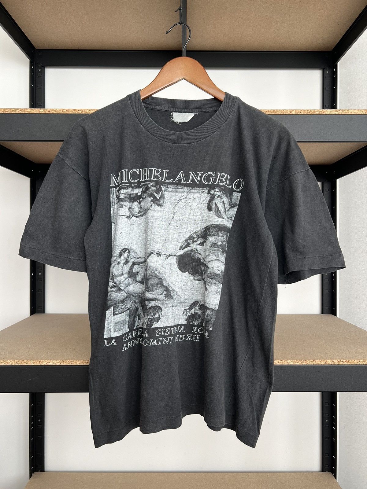 Arts & Science Vintage 90s Michelangelo La Cappella Sistina Art T-shirt Size US M / EU 48-50 / 2 - 1 Thumbnail
