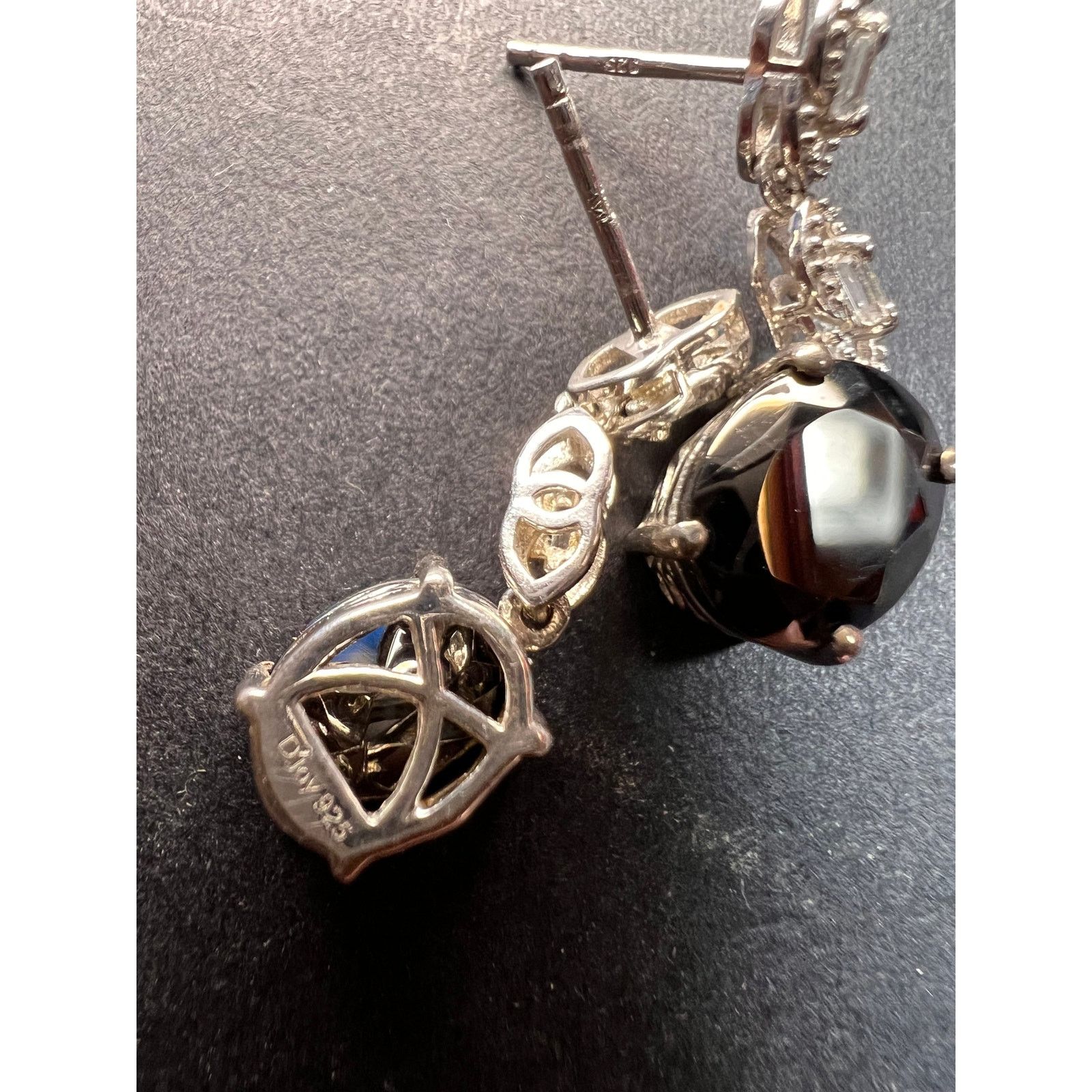 Other Elite Shungite gemstone sterling silver earrings Size ONE SIZE - 6 Thumbnail