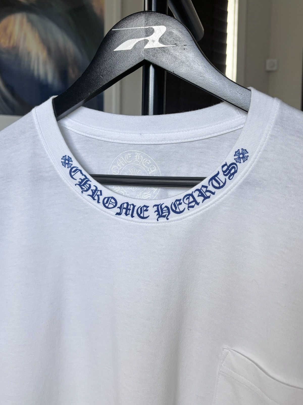 Chrome Hearts BRAND NEW | RECEIPT | BARTH BLUE NECK LOGO TEE Size US XL / EU 56 / 4 - 3 Thumbnail