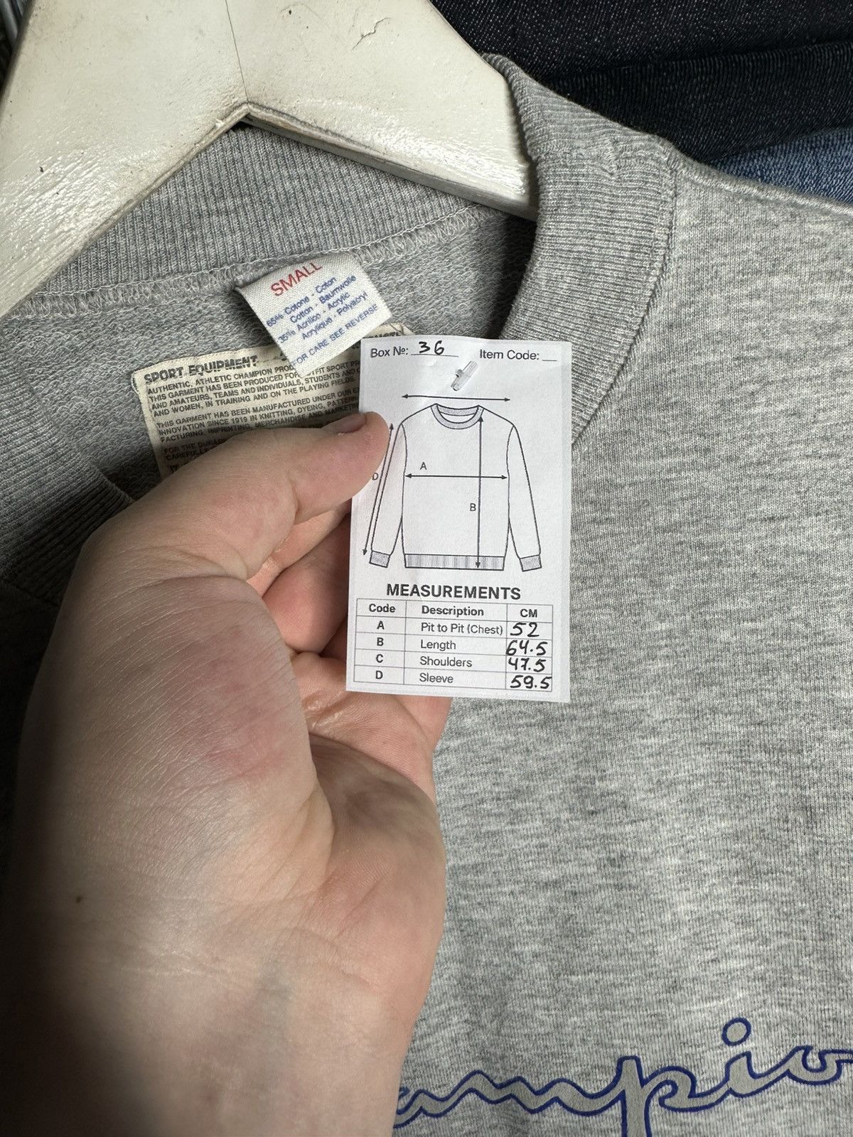 Champion Champion Vintage Big Logo Sweatshirt Man’s Size S Size US S / EU 44-46 / 1 - 6 Thumbnail
