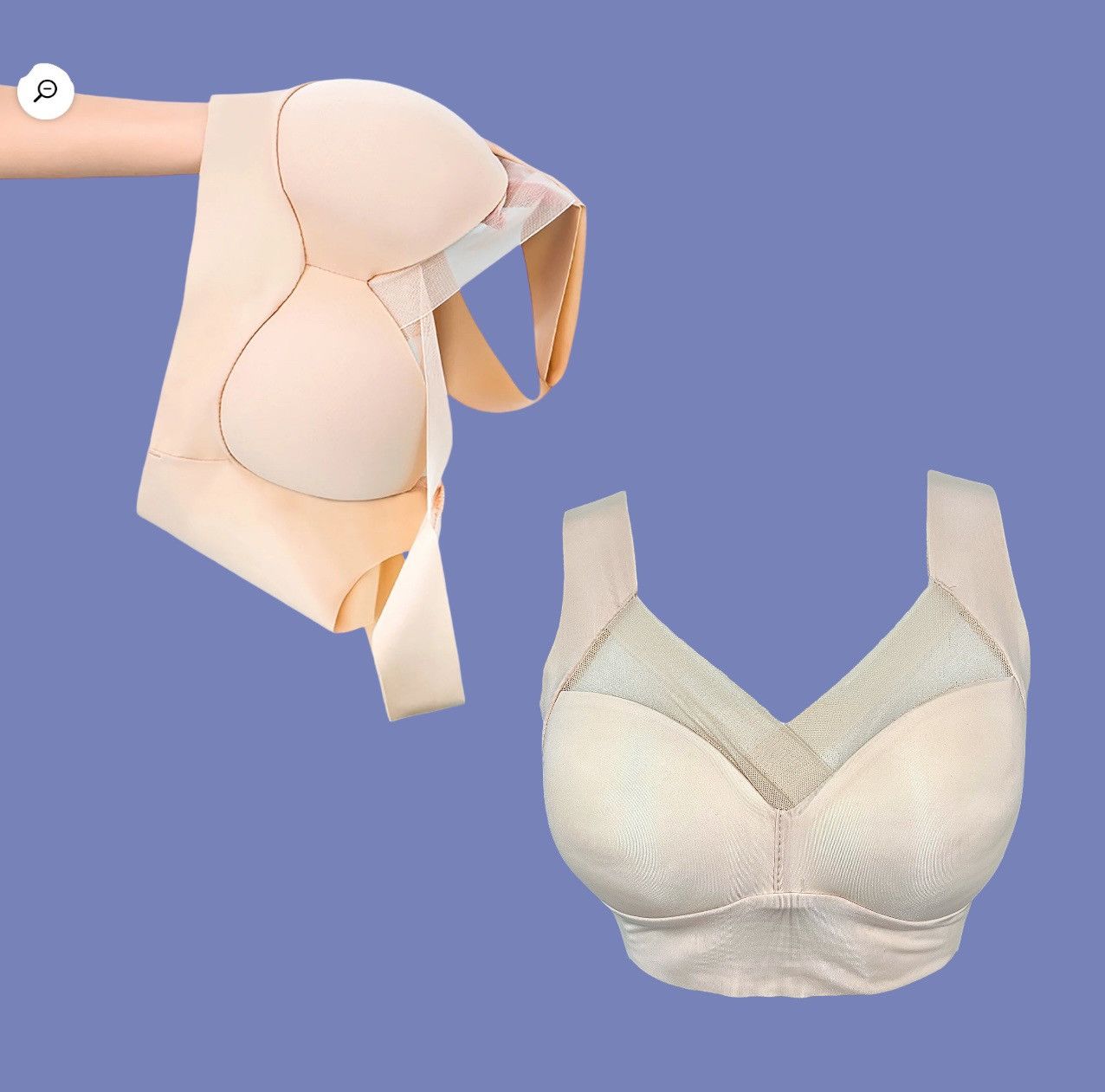 Other Mesh Gathered Seamless Women’s Beige Bra Sz S Size ONE SIZE - 12 Thumbnail