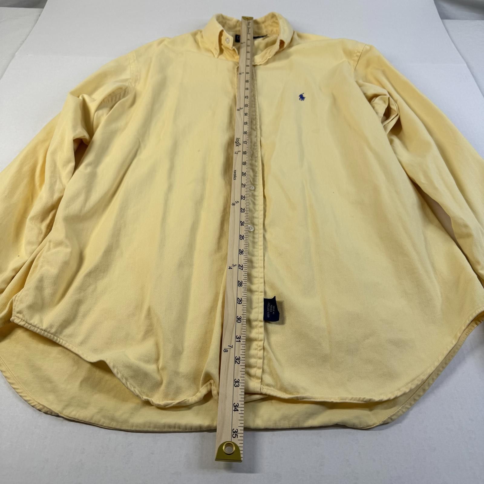 Polo Ralph Lauren Ralph Lauren Yellow Button Up Long Sleeve Size XL Heavy Duty Size US XL / EU 56 / 4 - 5 Thumbnail