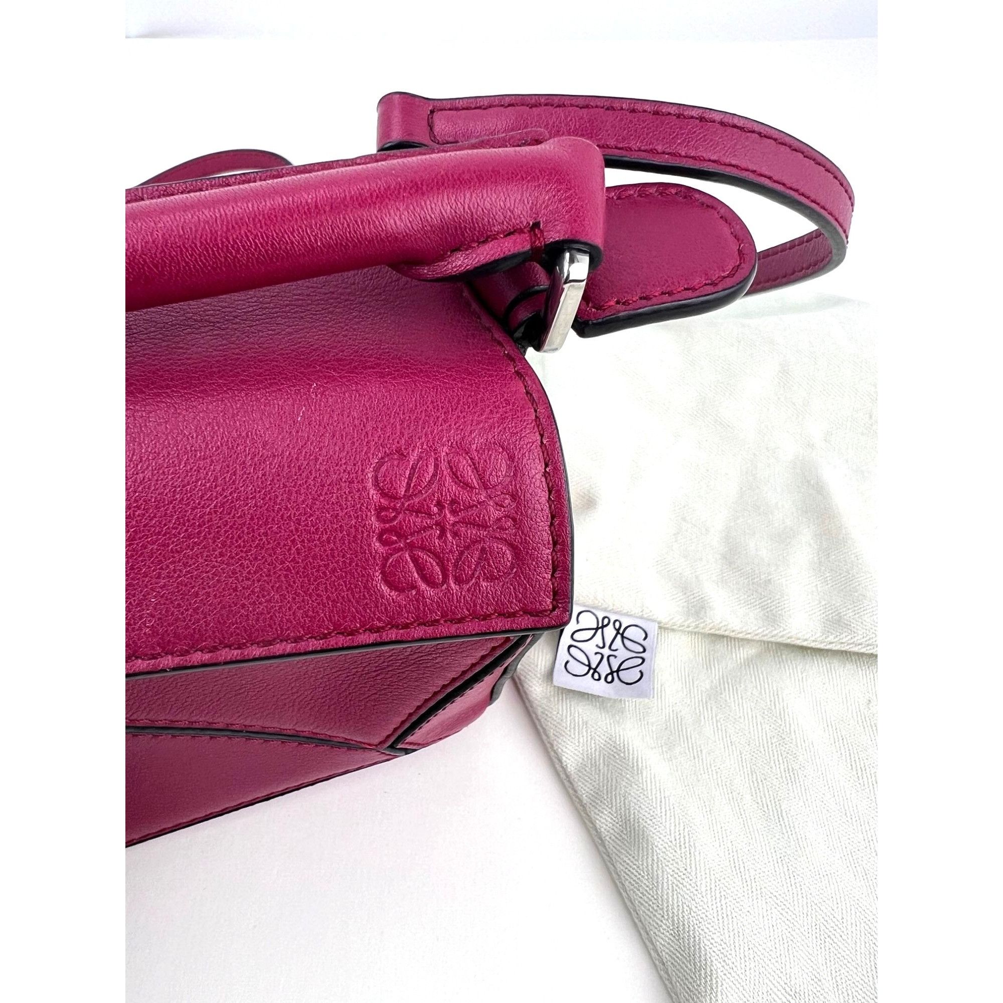 Loewe Loewe Calfskin Mini Crimson Puzzle Crossbody Hand Bag Size ONE SIZE - 12 Thumbnail