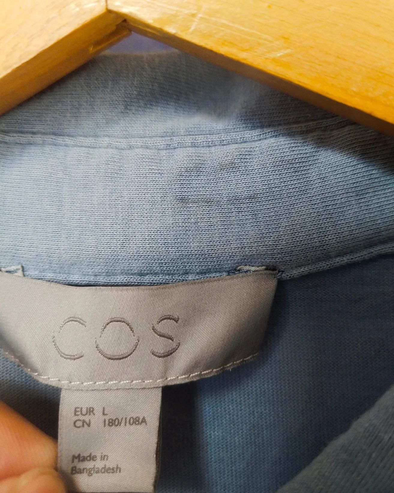 Cos Cos Light Blue Comfort Polo Shirt Size US L / EU 52-54 / 3 - 4 Thumbnail