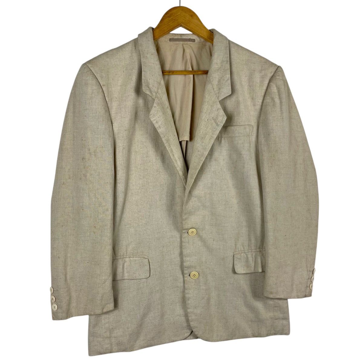 Issey Miyake × Vintage 💥 80s ISSEY MIYAKE MEN BUTTON JACKET COAT Size US M / EU 48-50 / 2 - 3 Thumbnail
