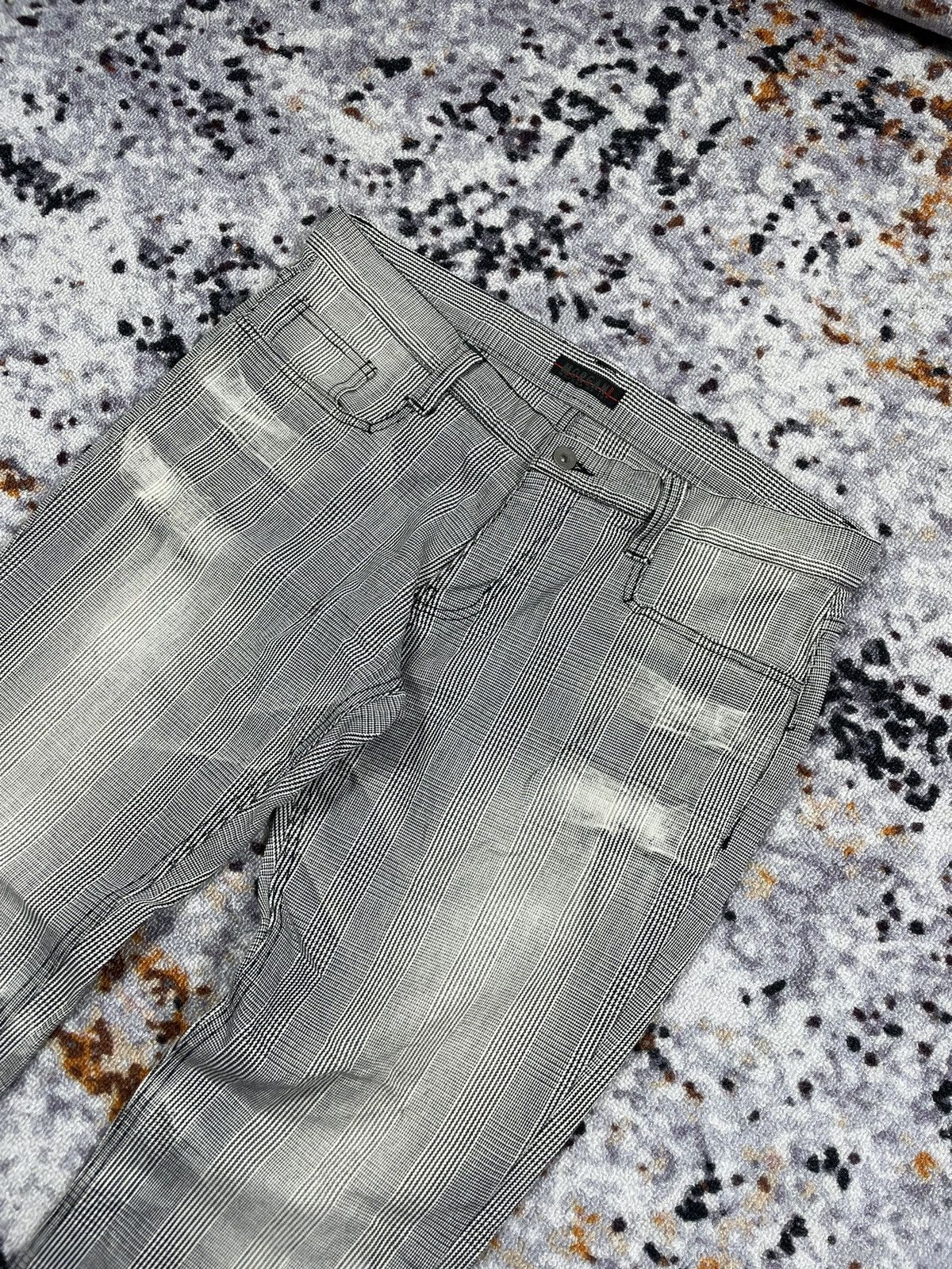 If Six Was Nine × Le Grande Bleu (L.G.B.) × Morgan Homme Morgan Homme wash tartan jeans Size US 33 - 2 Thumbnail