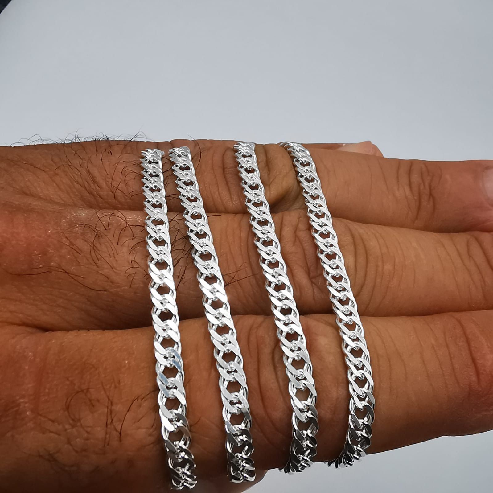 Sterling Silver Vintage Jewelry Chain, 925 Sterling Silver, Signed 13,58g Size ONE SIZE - 5 Thumbnail