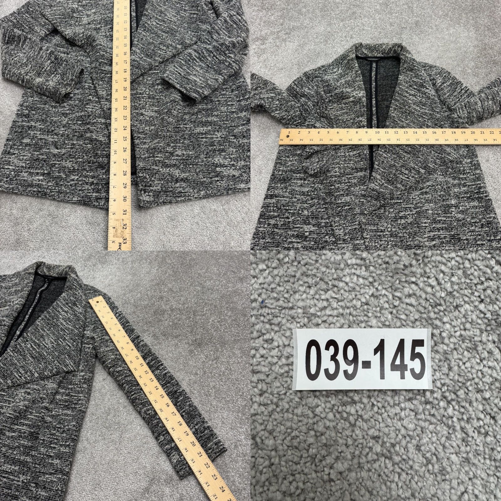 Club Monaco Club Monaco Cardigan Sweater Womens Medium Black White Marled Knit Stretch Open Size M / US 6-8 / IT 42-44 - 8 Thumbnail
