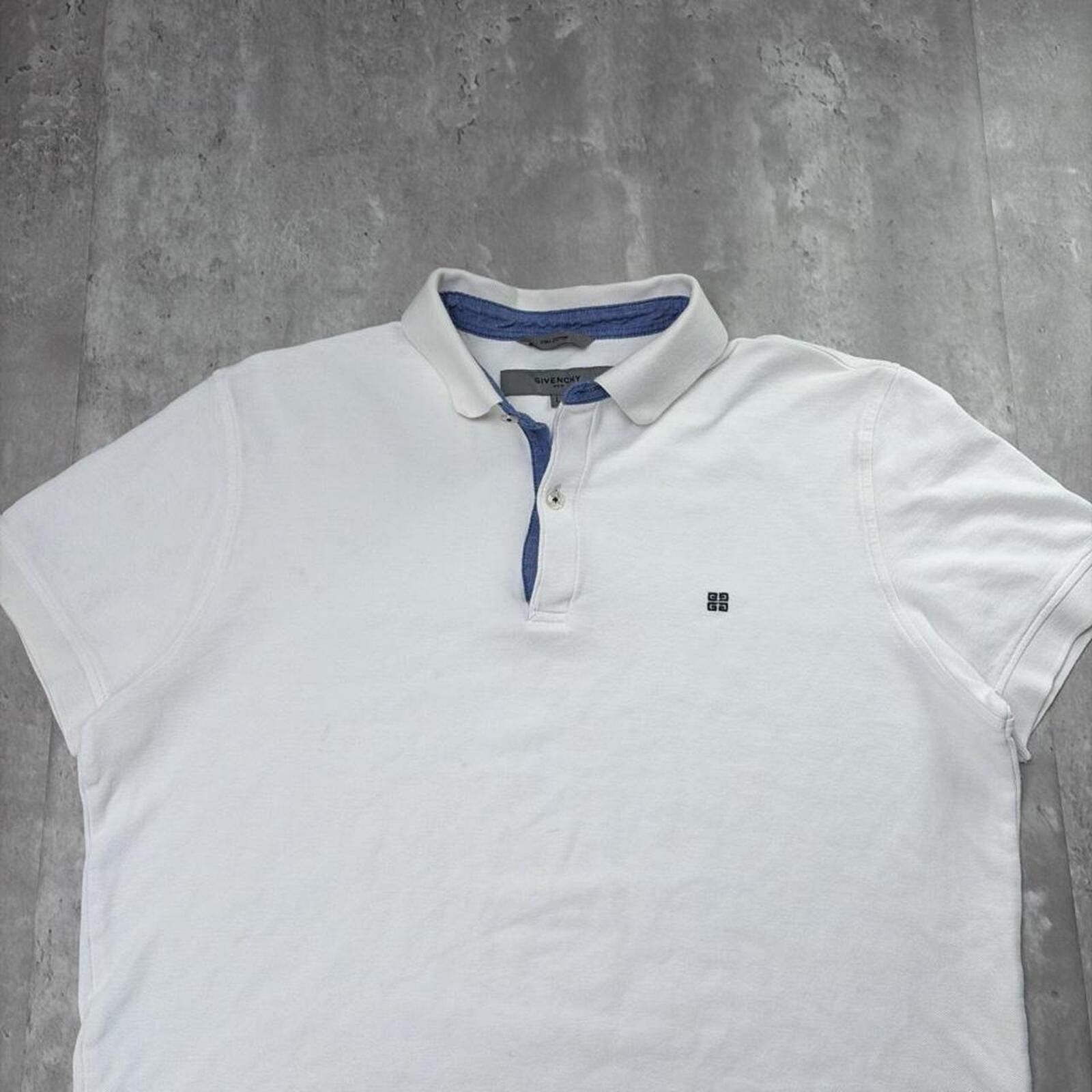 Givenchy Y2K White Givenchy Logo Polo Shirt Size US L / EU 52-54 / 3 - 3 Thumbnail