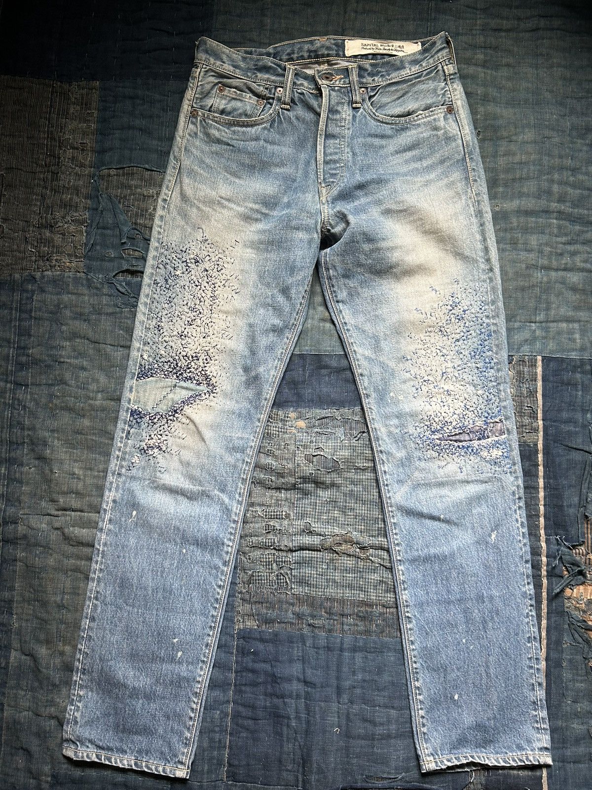 Kapital × Kapital Kountry Kapital Monkey Cisco Denim 3 Year Processed Size US 29 - 1 Thumbnail