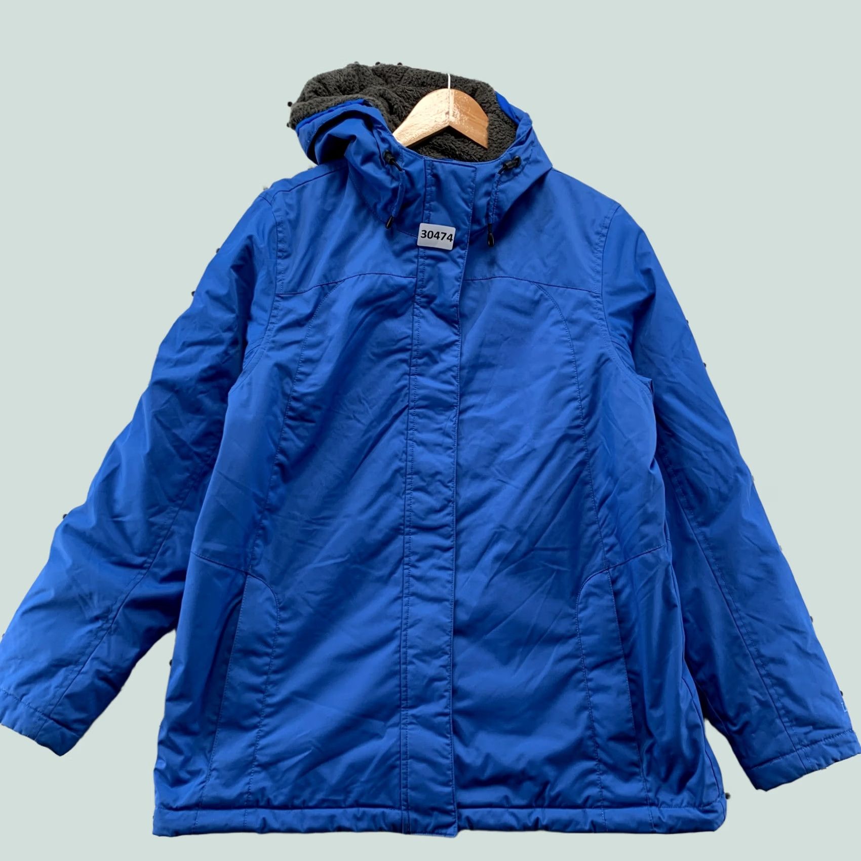 Vintage L.L. Bean Hooded Parka Jacket Womens Medium Blue Sherpa Lined 22x27.5 Size M / US 6-8 / IT 42-44 - 1 Thumbnail