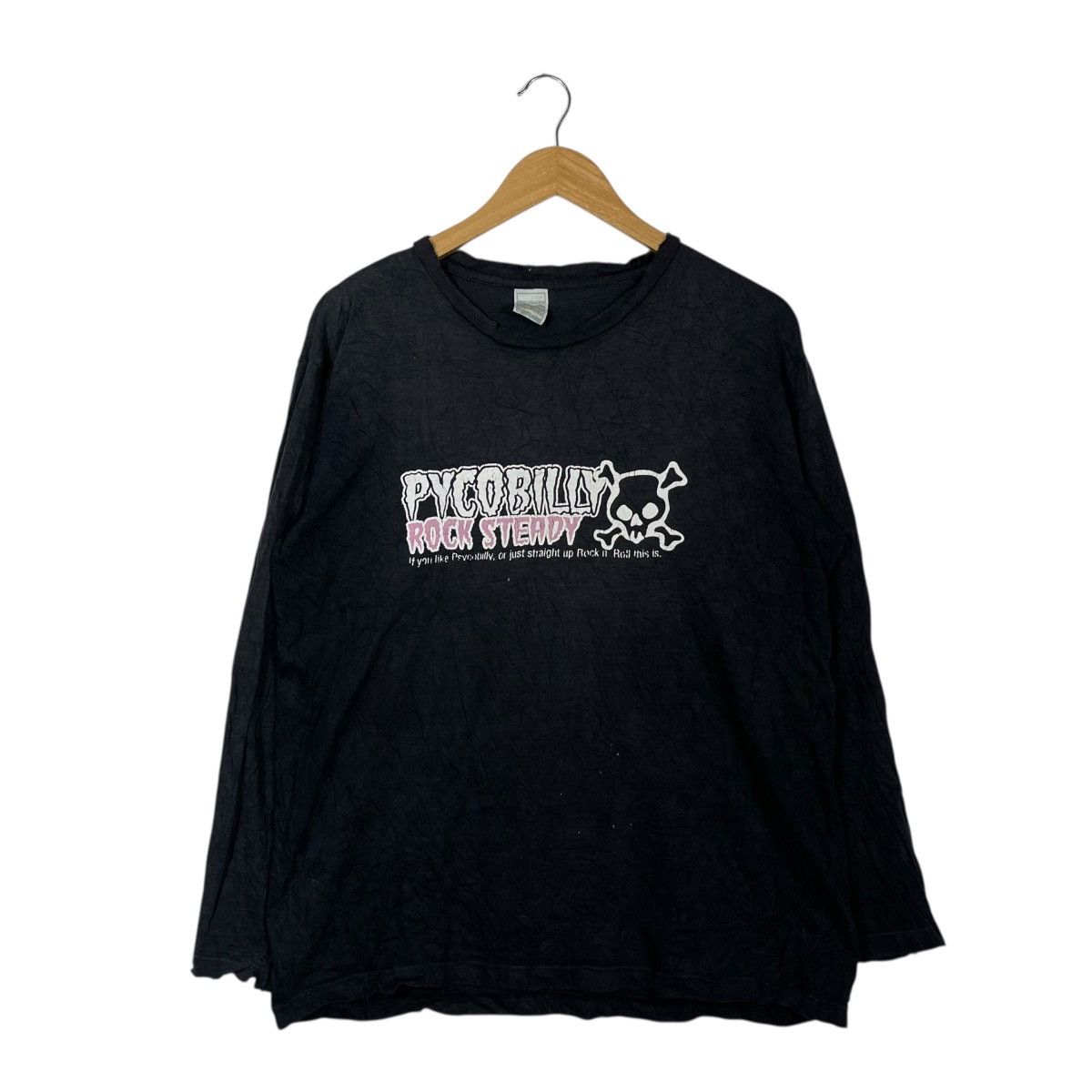 Japanese Brand Japanese Punk Skull Long Sleeve T-Shirt Black Rock Steady Size US L / EU 52-54 / 3 - 1 Thumbnail
