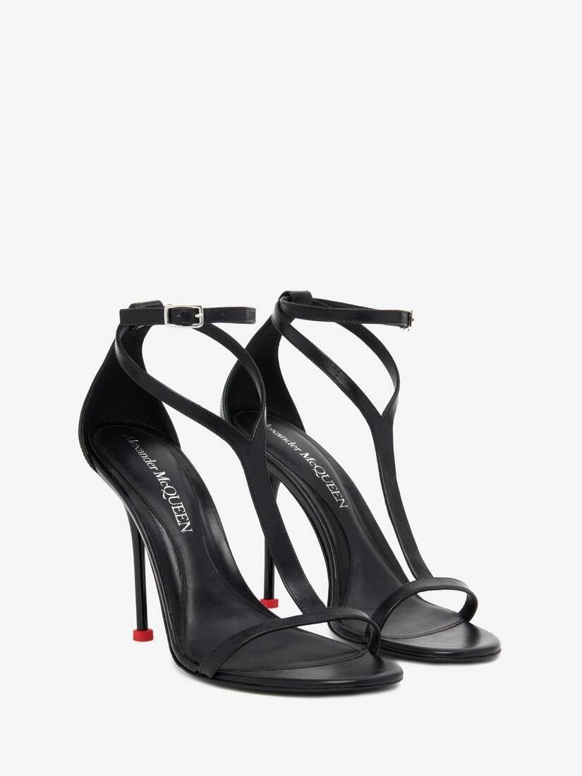 Alexander McQueen o1w1db10925 Harness Sandal in Black Size US 7 / IT 37 - 3 Thumbnail