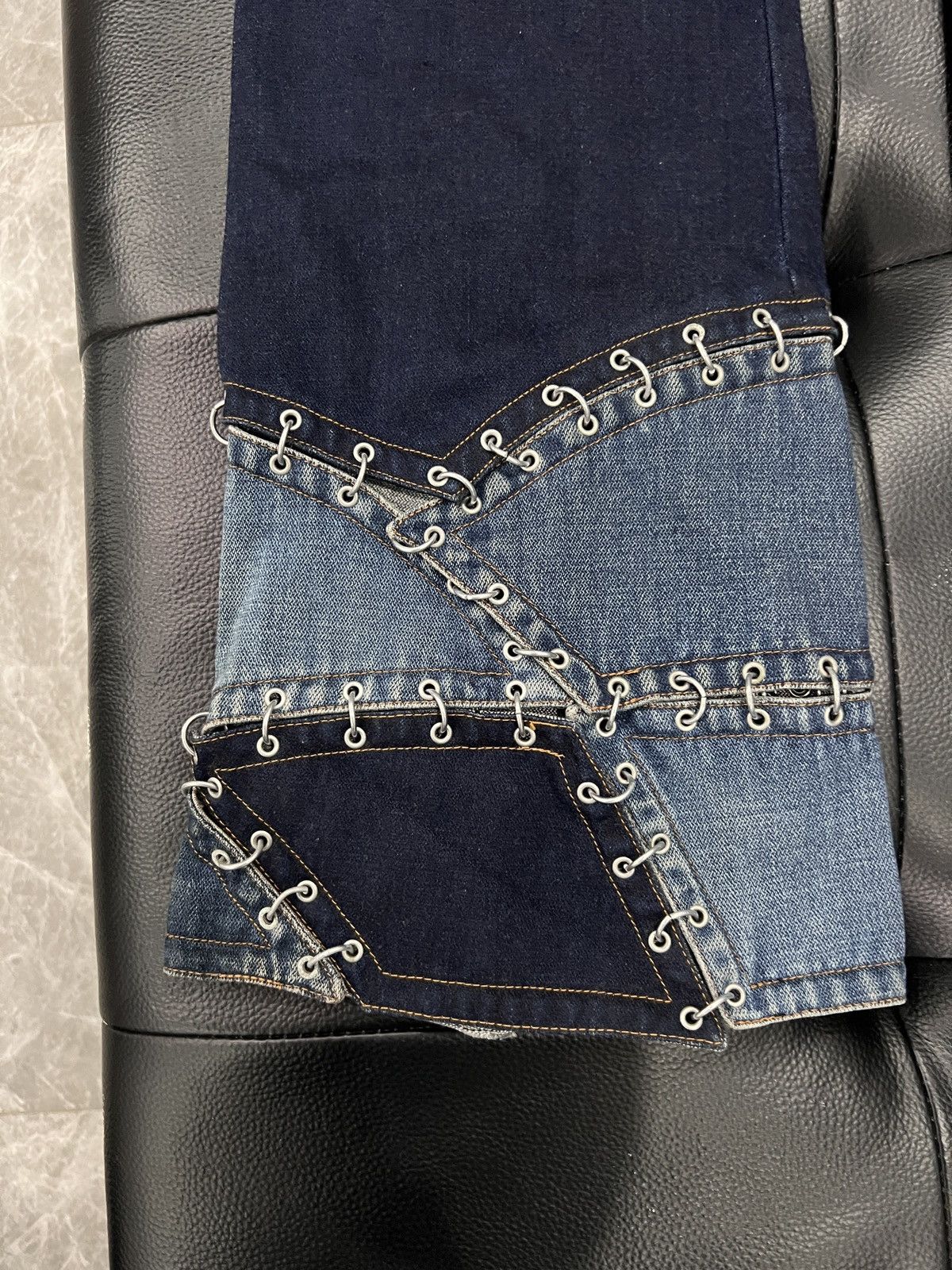 Jean Paul Gaultier Jean Paul Gaultier 2000s Ring Detail Flared Trousers Size US 40 / EU 56 - 6 Thumbnail