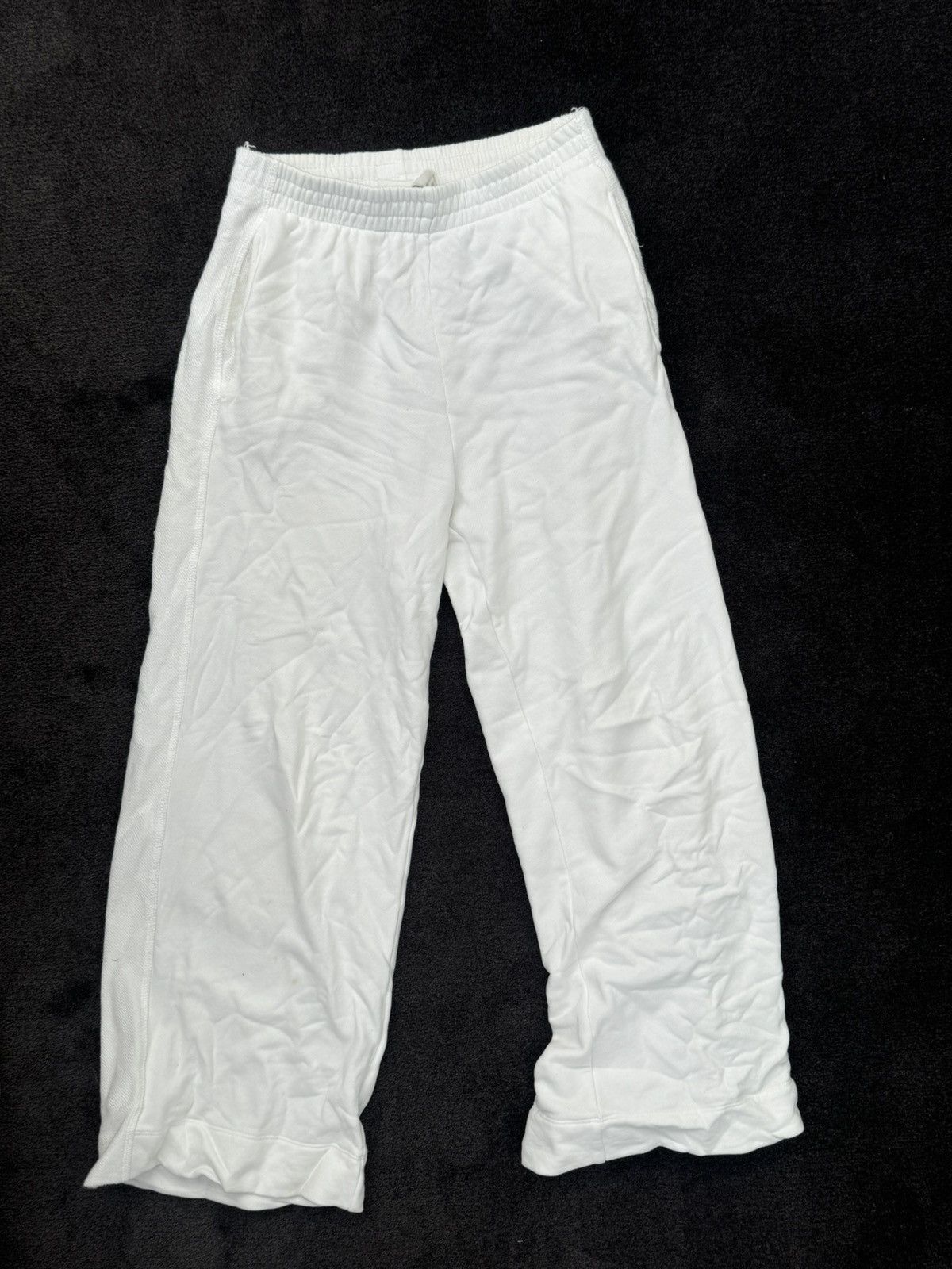Bamford White fleece wide-leg track pants Size 26" / US 2 / IT 38 - 3 Thumbnail