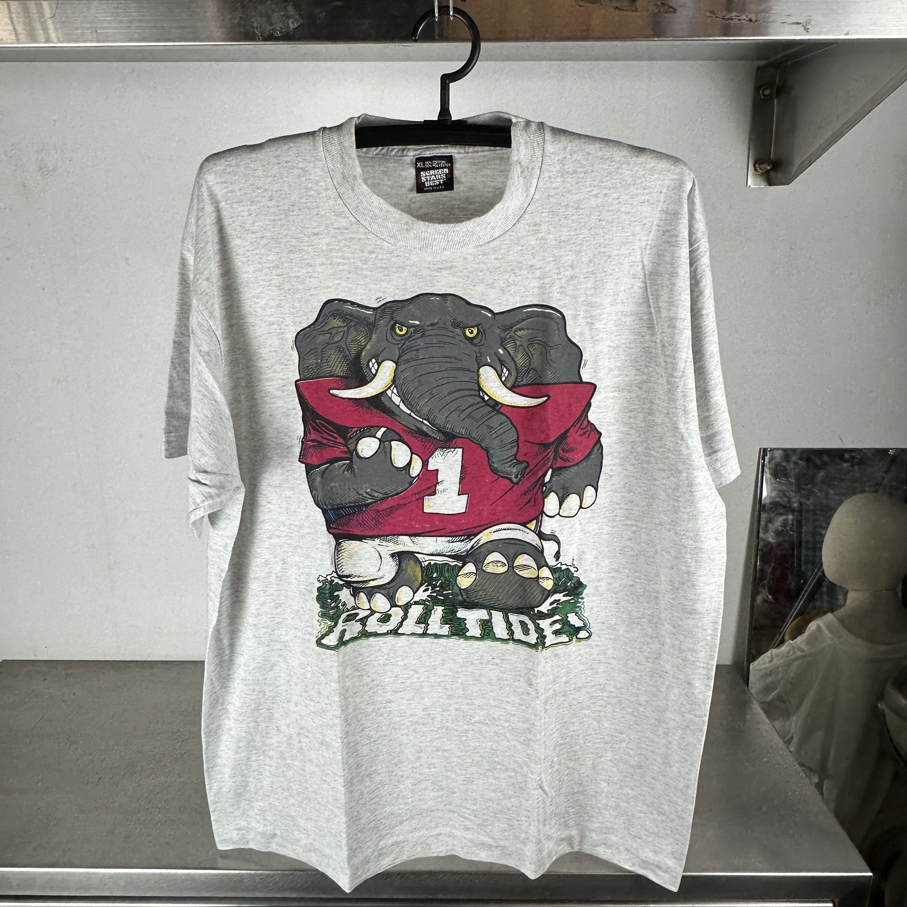 Vintage ​​Vintage 90s Alabama Crimson Tide Roll Tide NCAA T-shirt Size US XL / EU 56 / 4 - 1 Thumbnail