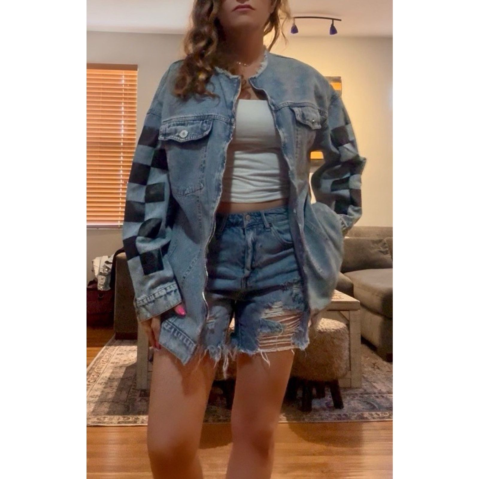 Other NIRVANA Denim Jacket 90s Punk Rock Retro Vintage Checkered M Size M / US 6-8 / IT 42-44 - 2 Thumbnail
