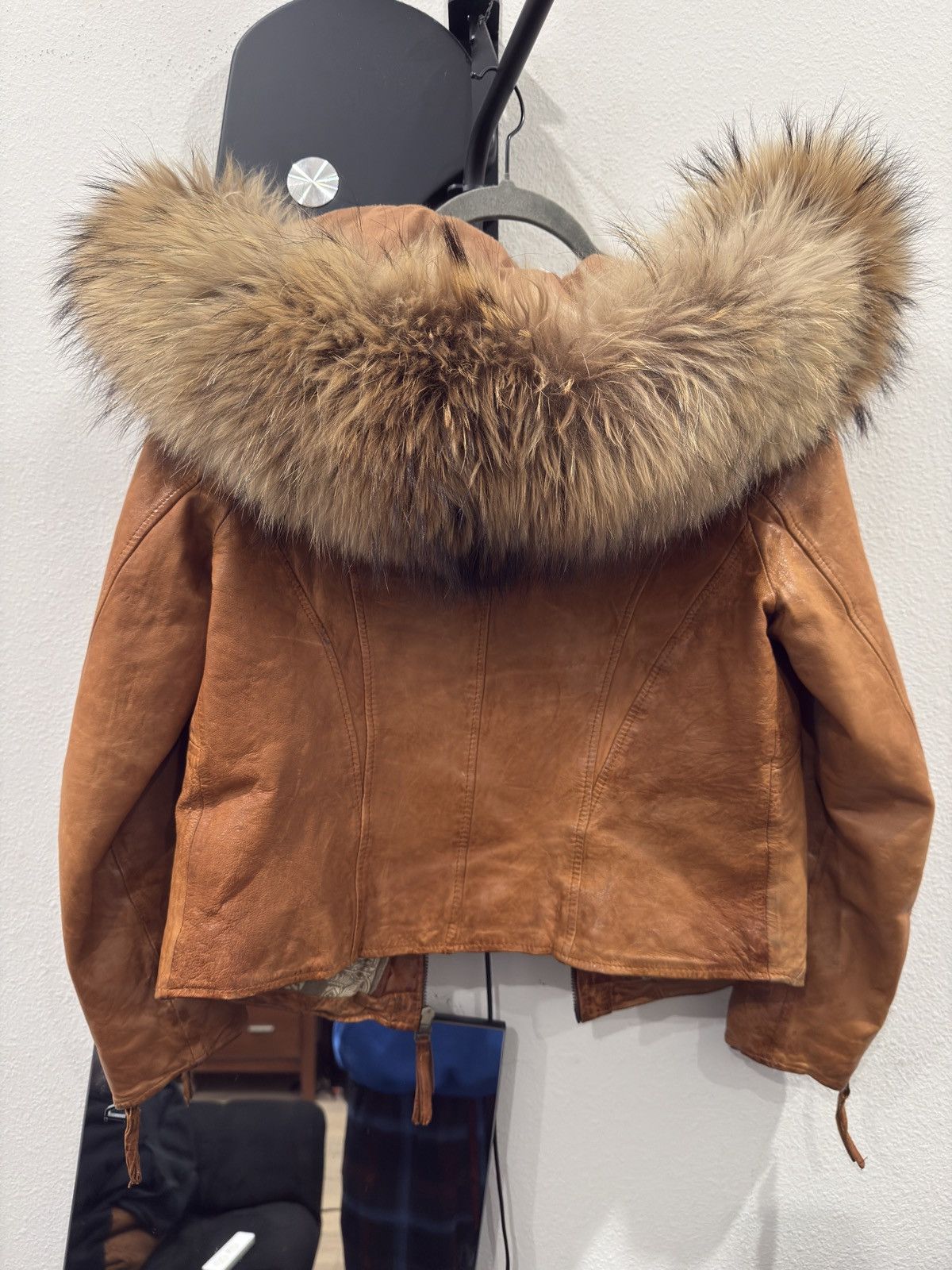 GOA 2000s GOA Racoon fur cropped leather jacket Size US XS / EU 42 / 0 - 7 Thumbnail