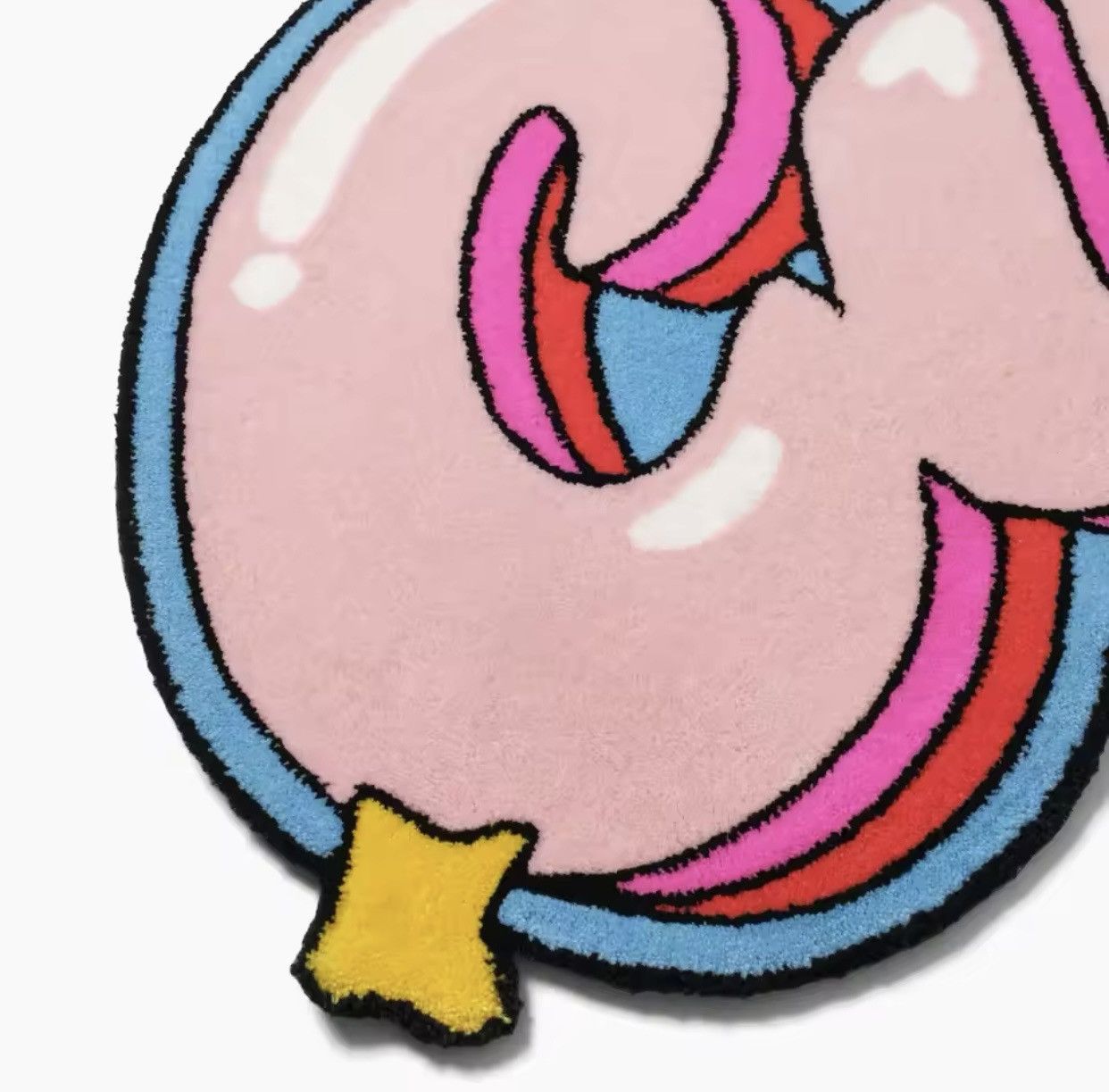 Japanese Brand Pink Cute 3D Art Font Rug 80cm Size ONE SIZE - 4 Thumbnail