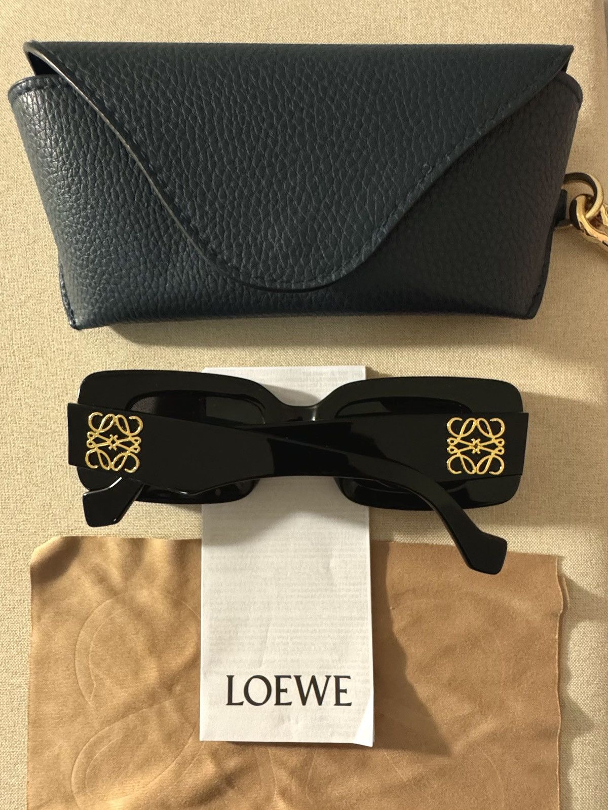 Loewe Loewe Anagram 46MM Rectangular Sunglasses Size ONE SIZE - 1 Thumbnail