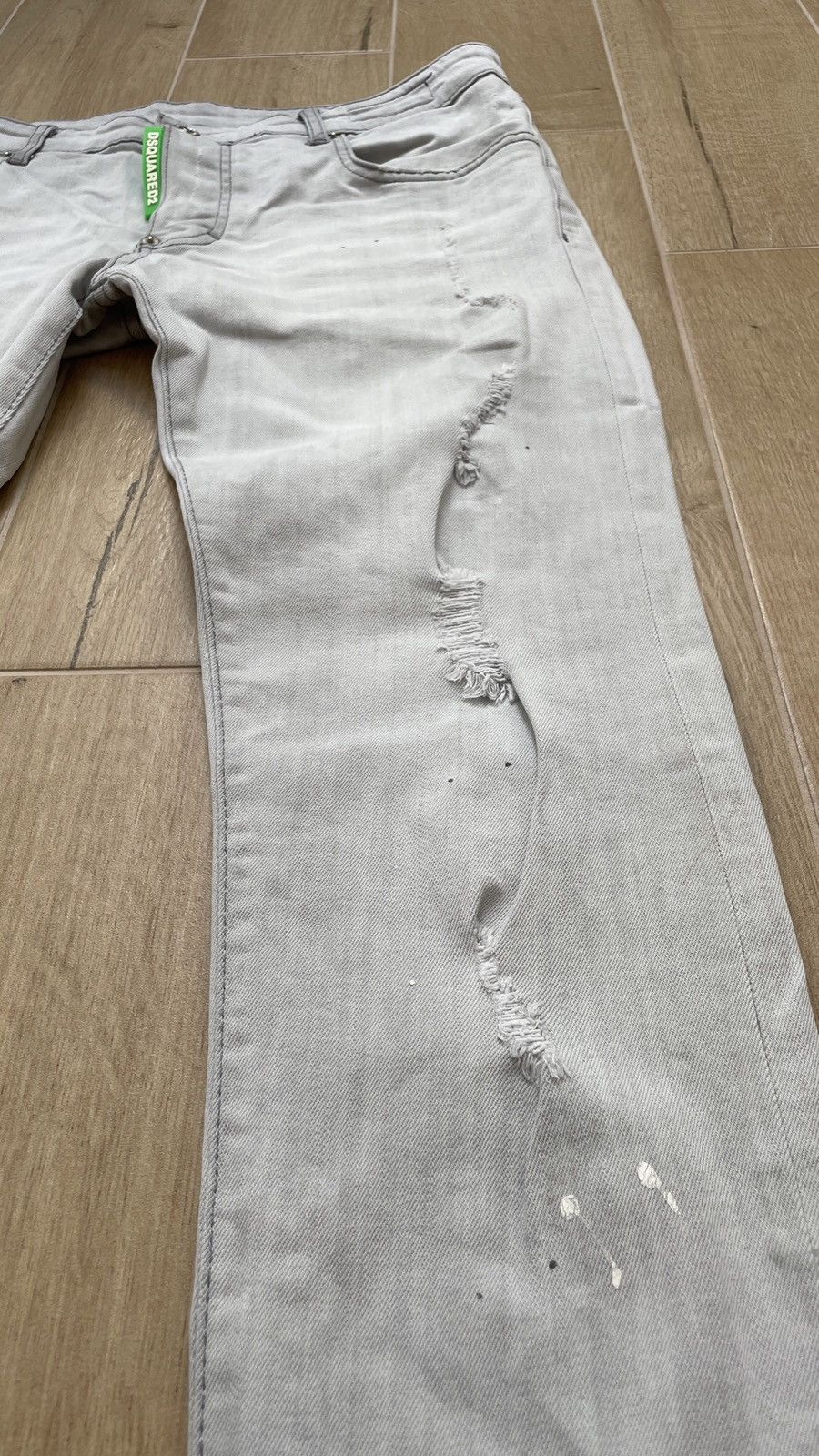 Dsquared2 Dsquared 2 Iconic Distressed Painted Slim Jeans Size US 31 - 4 Thumbnail