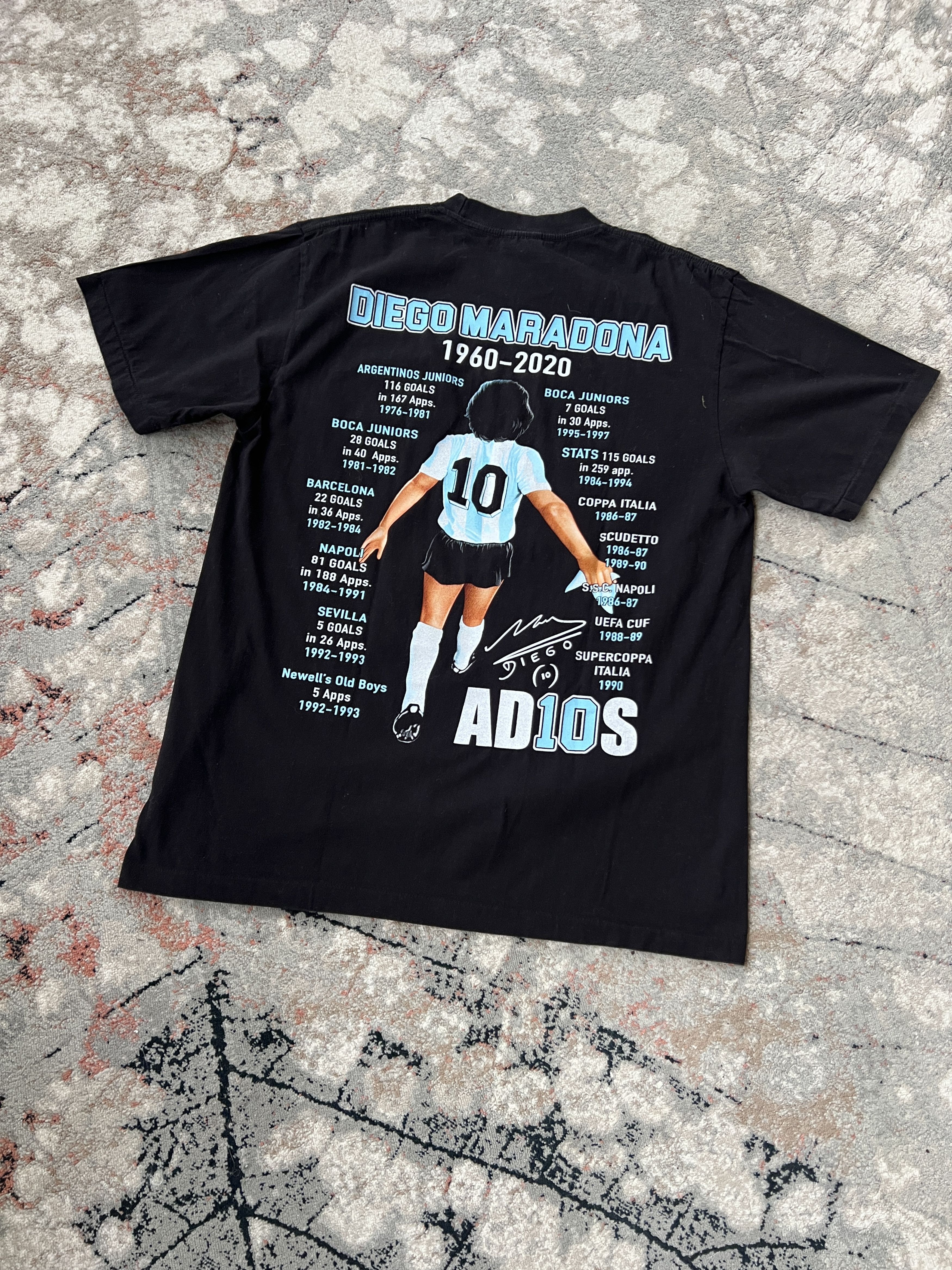 Vintage Diego Maradona AD10S Vintage Tee Size US XL / EU 56 / 4 - 4 Thumbnail