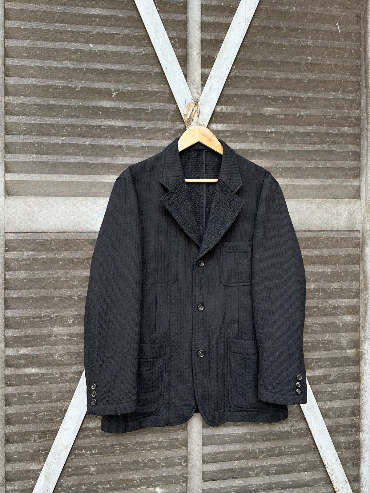 Comme des Garcons AD1997 Comme Des Garcons Homme Wool Chore Jacket Size US M / EU 48-50 / 2 - 3 Thumbnail