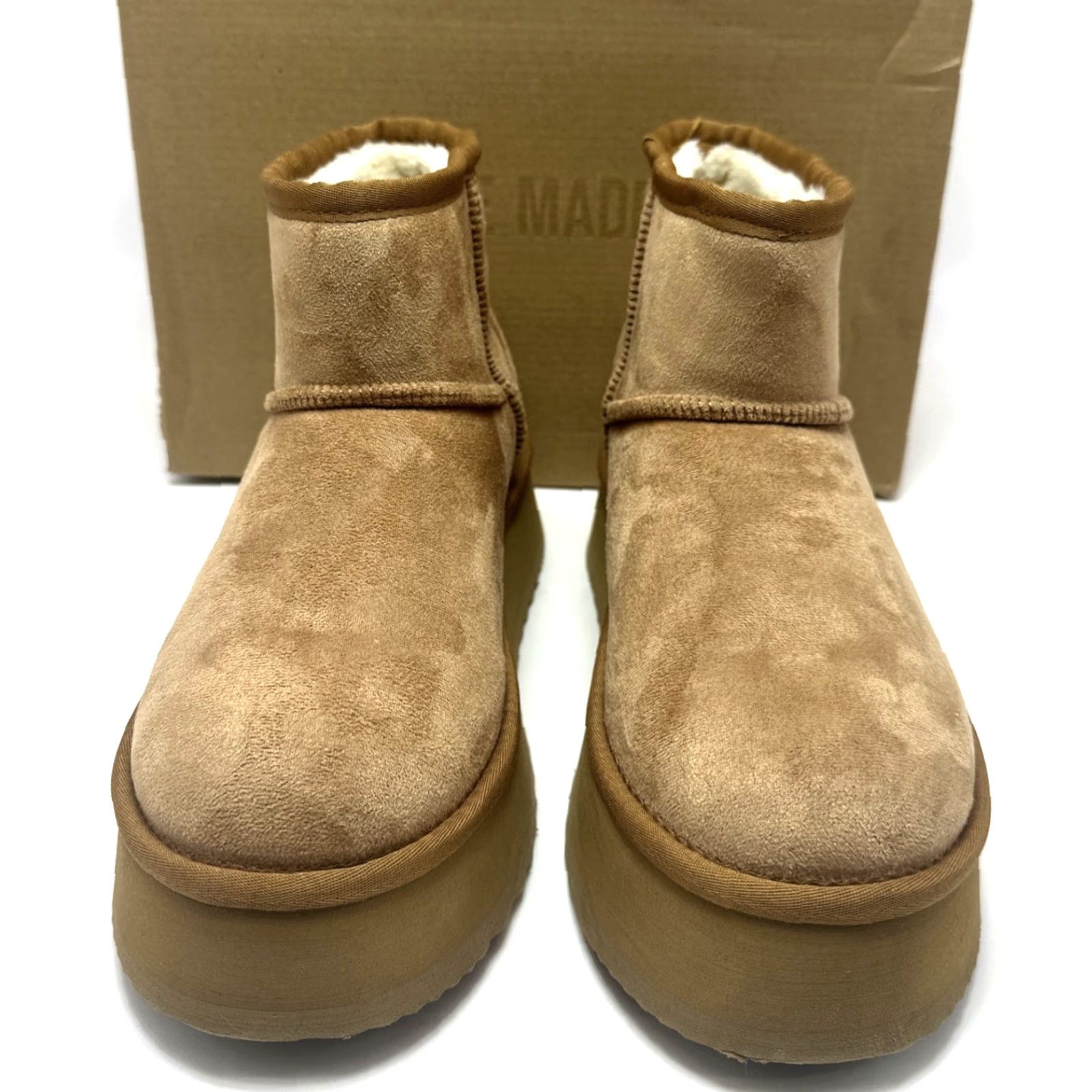 Steve Madden Steve Madden Women's Enchanting Ankle Platform Boot Chestnut 8 Rubber Outsole Cushioned Comfort Platform Microsuede Fall Winter Size US 8 / IT 38 - 3 Thumbnail