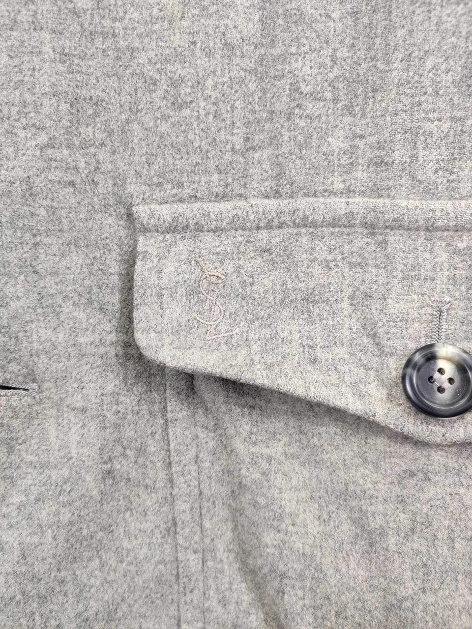 Yves Saint Laurent Vintage 90s Yves Saint Laurent Pour Homme Wool Button Coat Size US XL / EU 56 / 4 - 9 Thumbnail