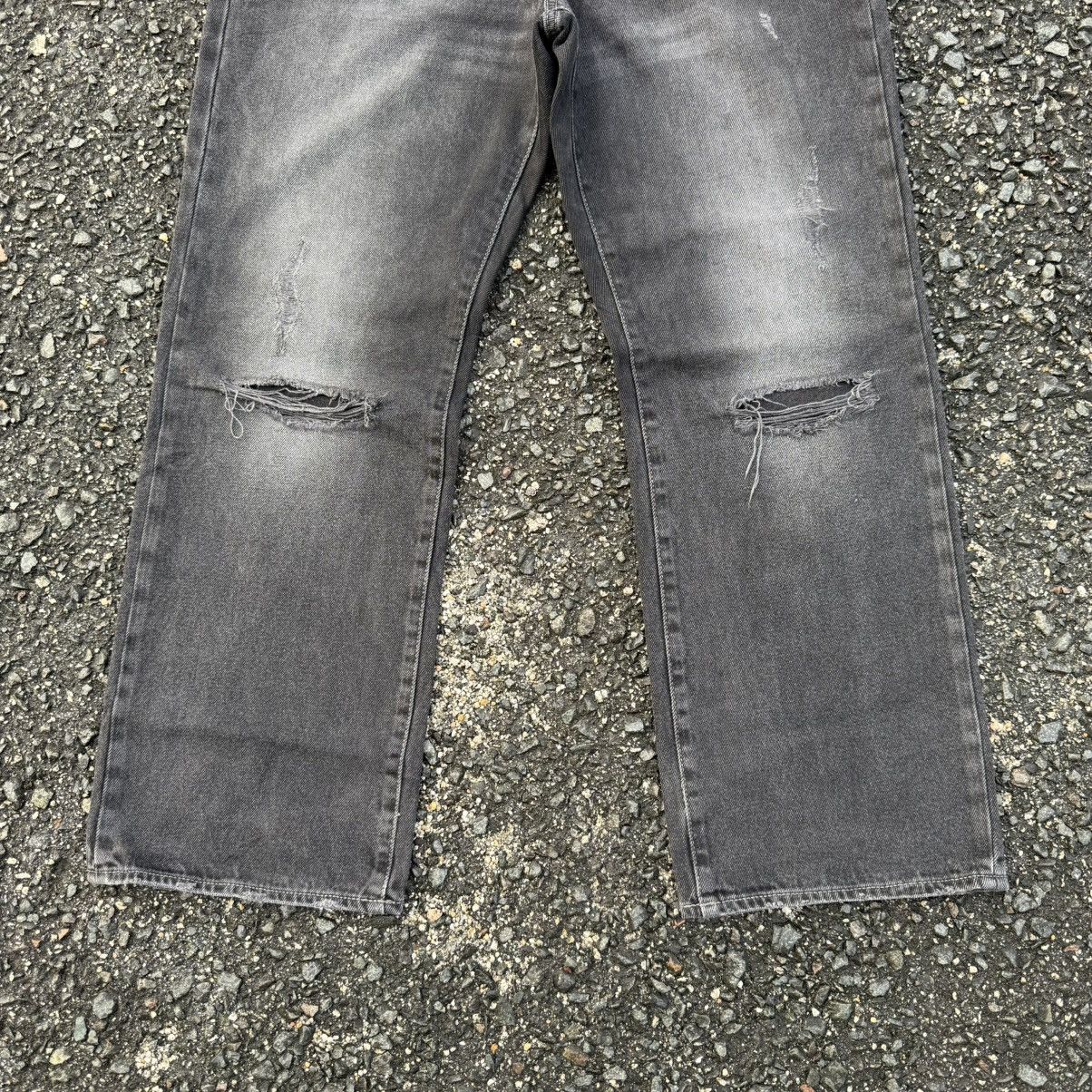 GU VINTAGE GU BLACK DENIM JEAN PANTS Size US 33 - 4 Thumbnail