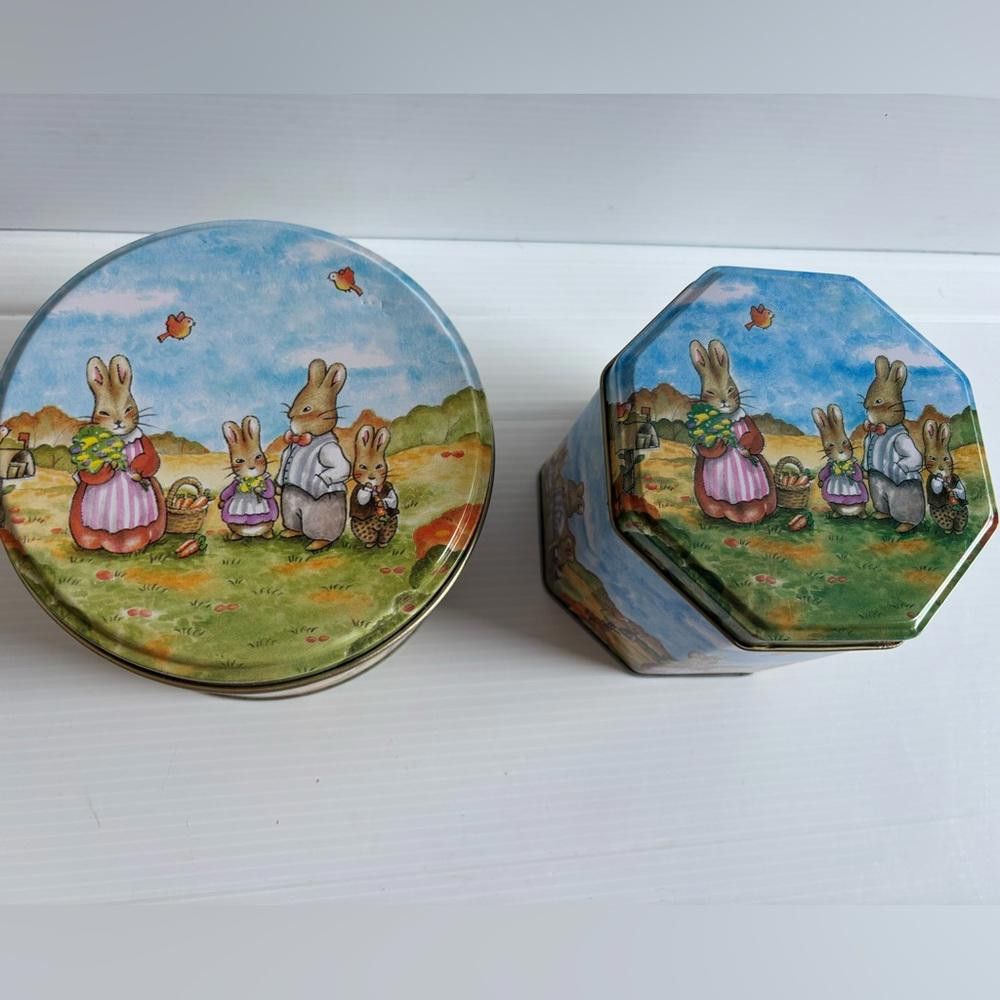 Designer 2 Easter Tins with Bunnies Size ONE SIZE - 3 Thumbnail