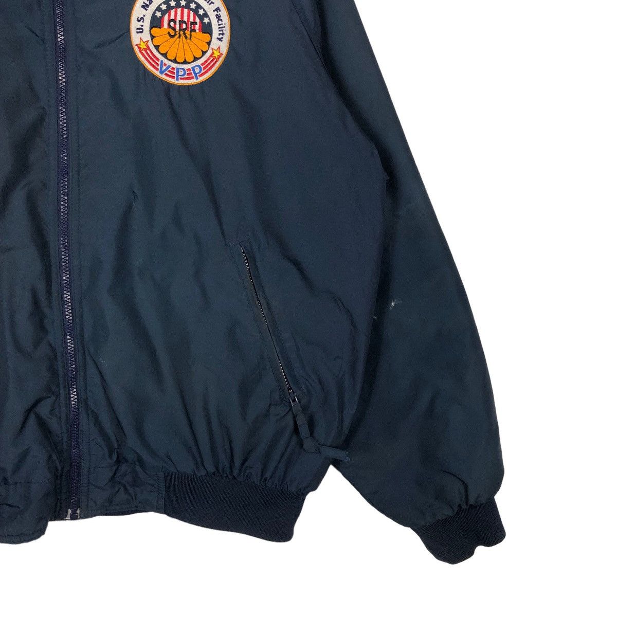 Japanese Brand 🔥80’s Bomber Jacket Us Naval Ship Repair Facility Big Logo Size US XL / EU 56 / 4 - 5 Thumbnail