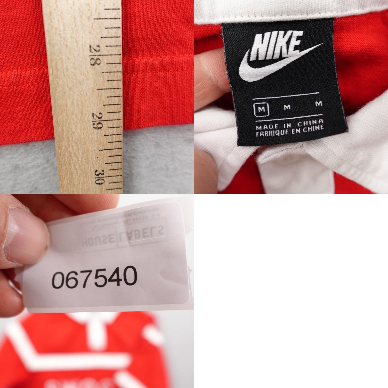 Nike Nike Rugby Shirt Mens M Red White Swoosh Long Sleeve Polo Size US M / EU 48-50 / 2 - 8 Thumbnail