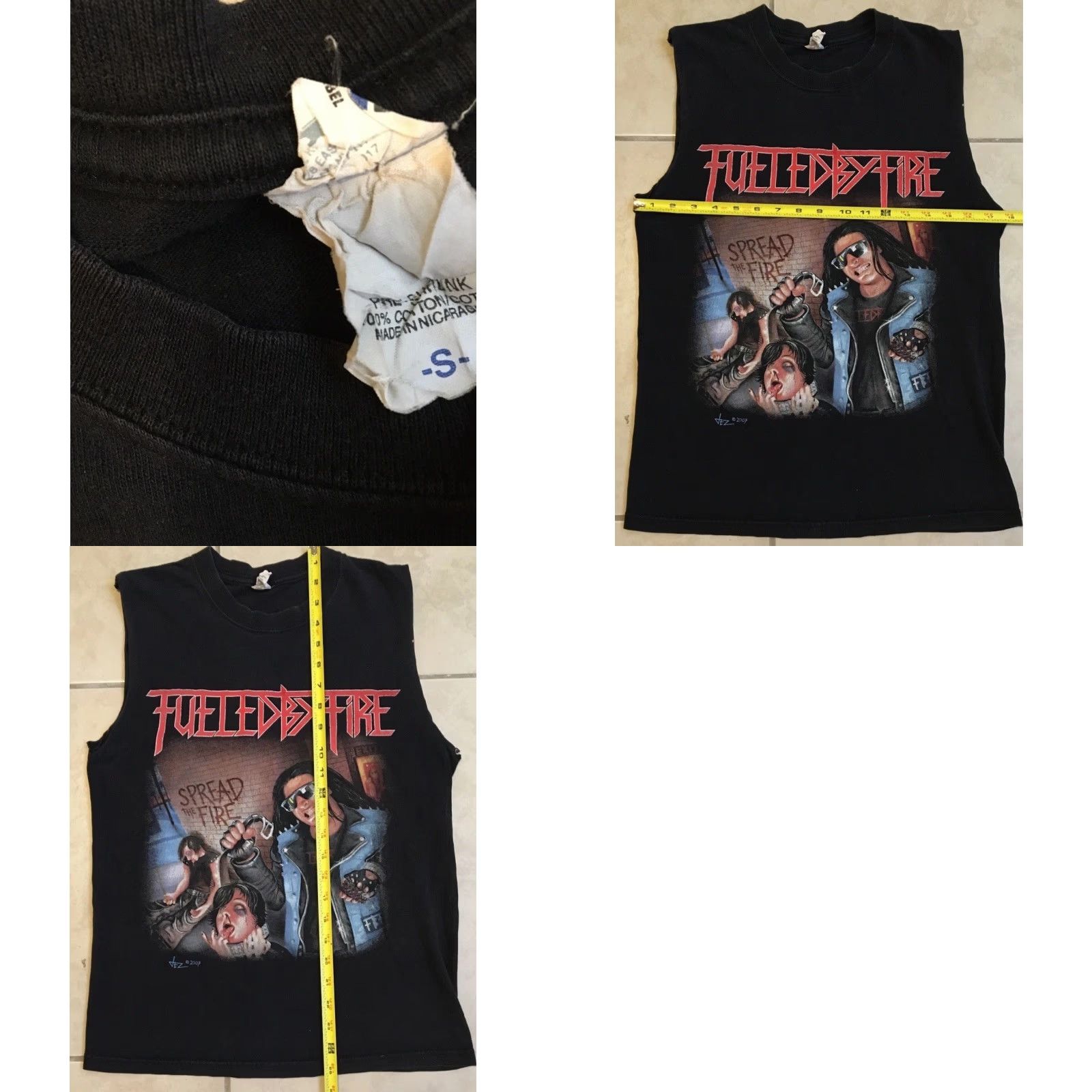 Vintage Vtg Fueled By Fire Faded Cut Off Shirt S Metal Band Slayer Concert Rock Grunge T-Shirt Men Black Size S Size US S / EU 44-46 / 1 - 9 Thumbnail