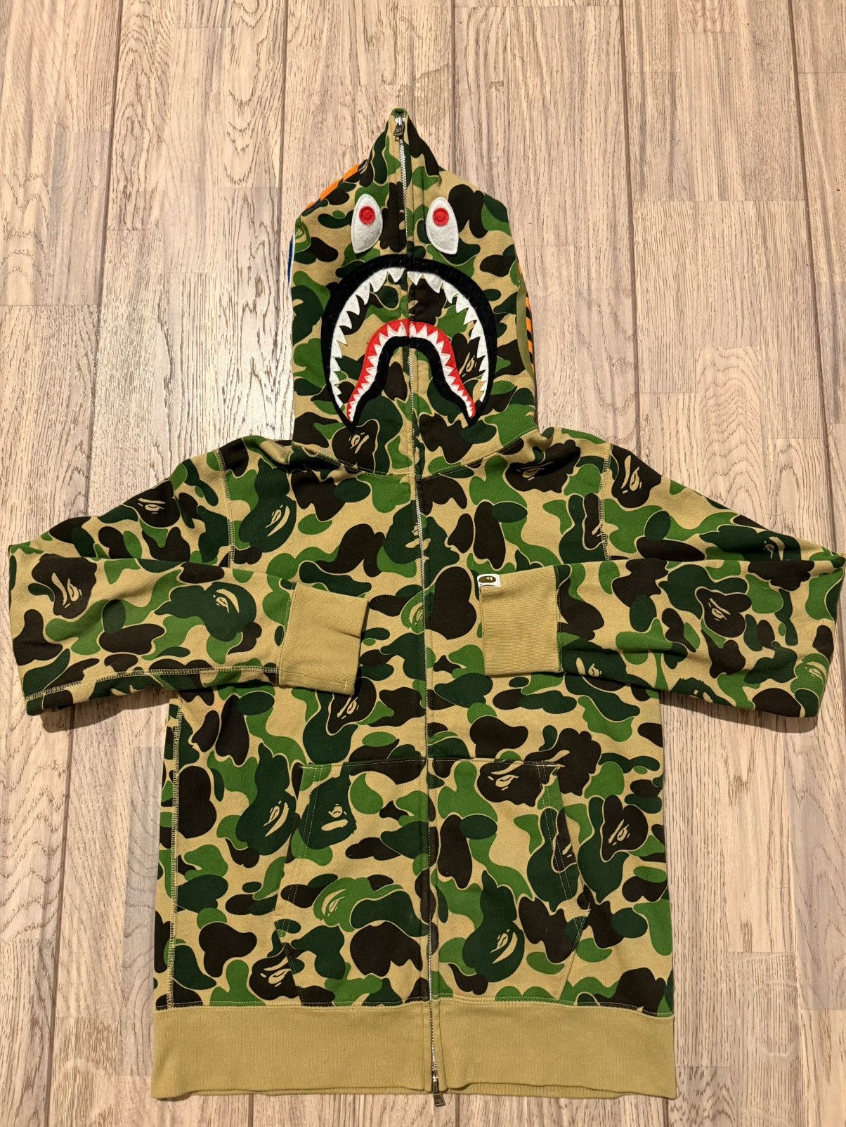 Bape A BATHING APE CAMO SEPARATE SHARK FULL ZIP HOODIE Size US M / EU 48-50 / 2 - 2 Thumbnail