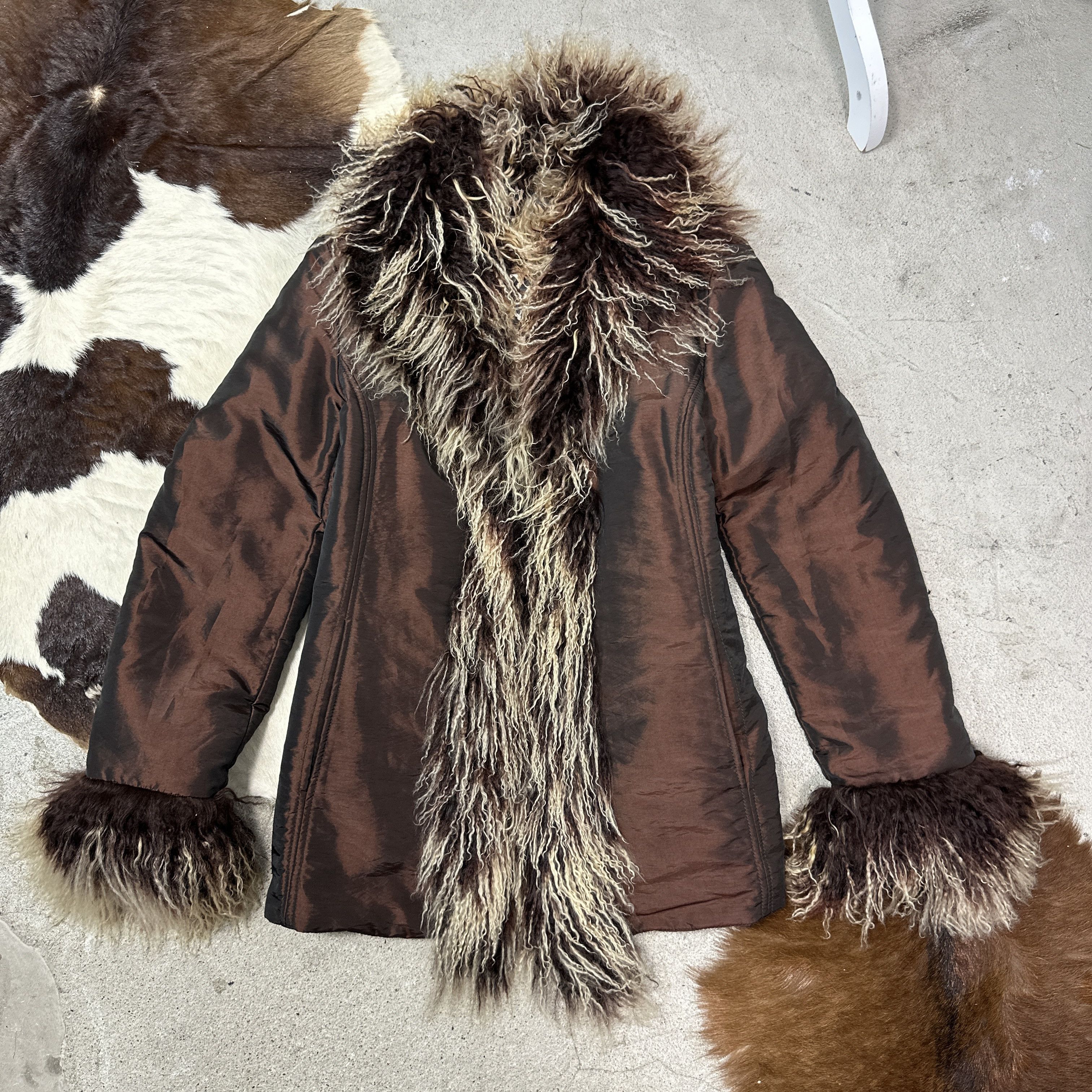 Vintage Vintage Avant Garde Afghan Penny Lane Lama Fur Coat 00s Size L / US 10 / IT 46 - 2 Thumbnail