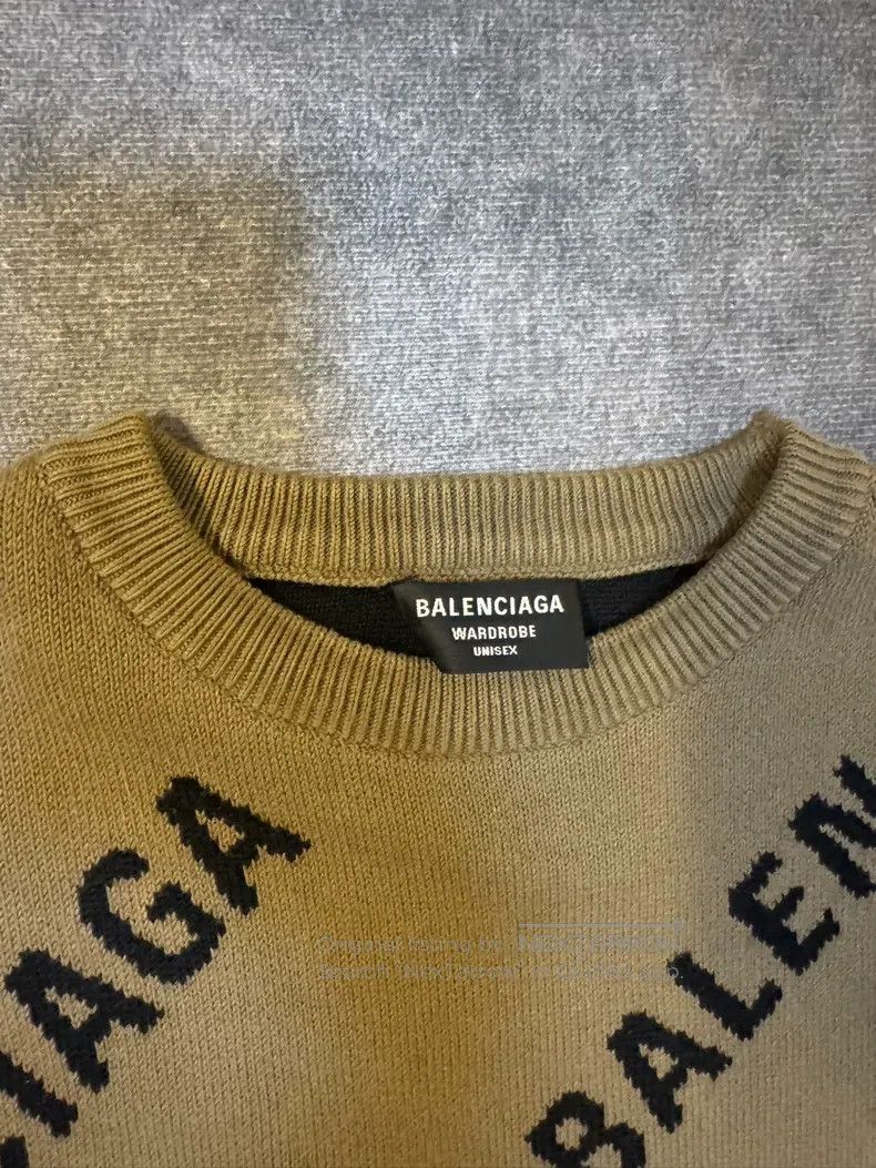 Balenciaga Balenciaga Logo Full Print Crew Neck Long Sleeve Sweater Size US M / EU 48-50 / 2 - 3 Thumbnail