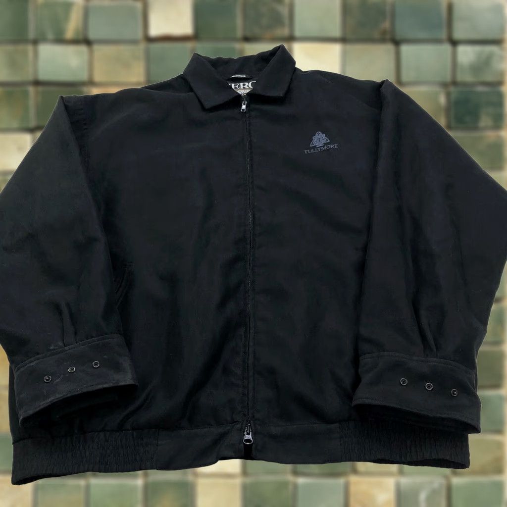 Vintage Zero Restriction Jacket Mens Full Zip Mock Neck Black XL Microsuede Windbreaker Regular Fit Mid-Length Jacket Size US XL / EU 56 / 4 - 1 Thumbnail