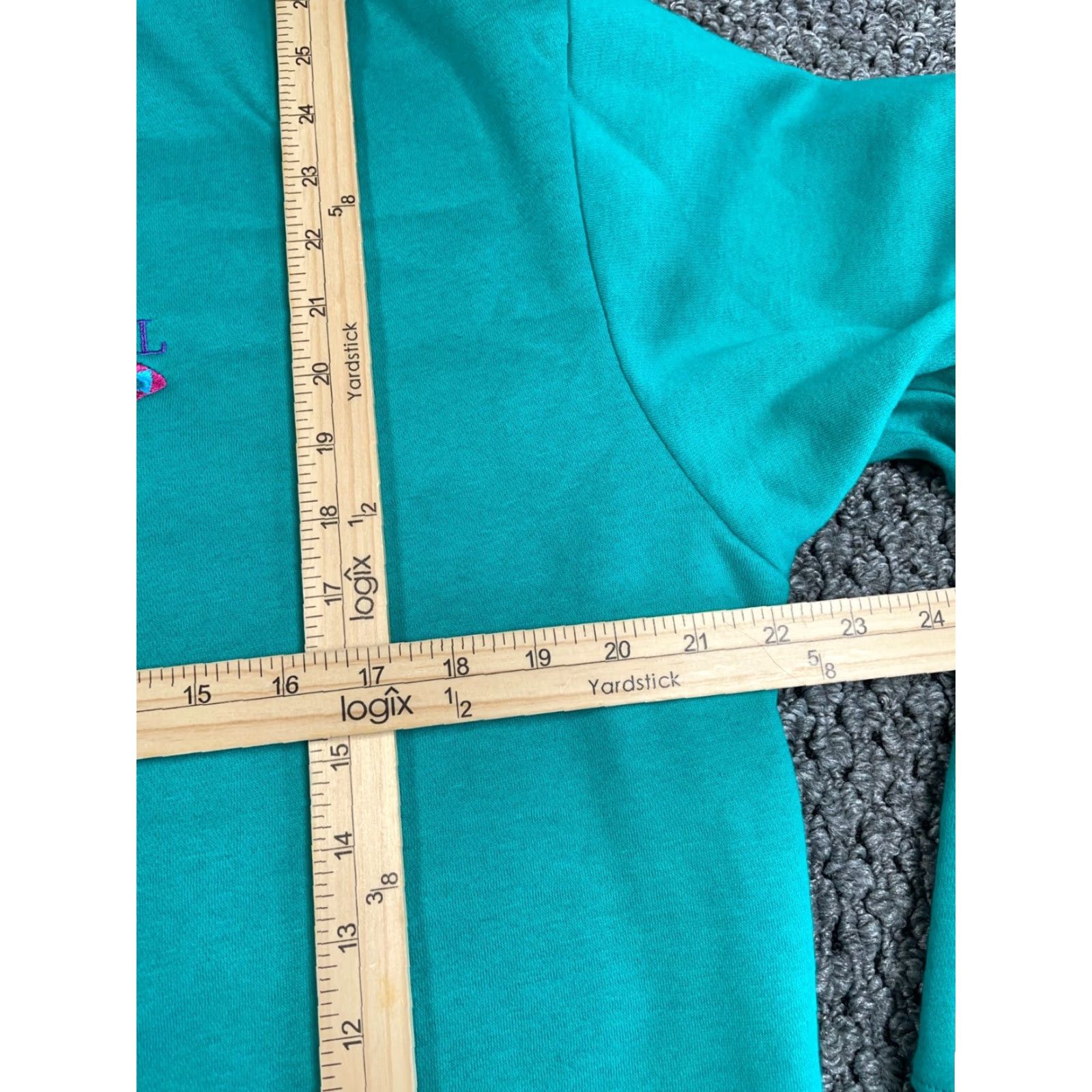Vintage Stay Cool 90s Retro Sweatshirt Men’s Medium Aqua Blue Graphic Embroidered Cactus Crewneck Size US M / EU 48-50 / 2 - 6 Thumbnail