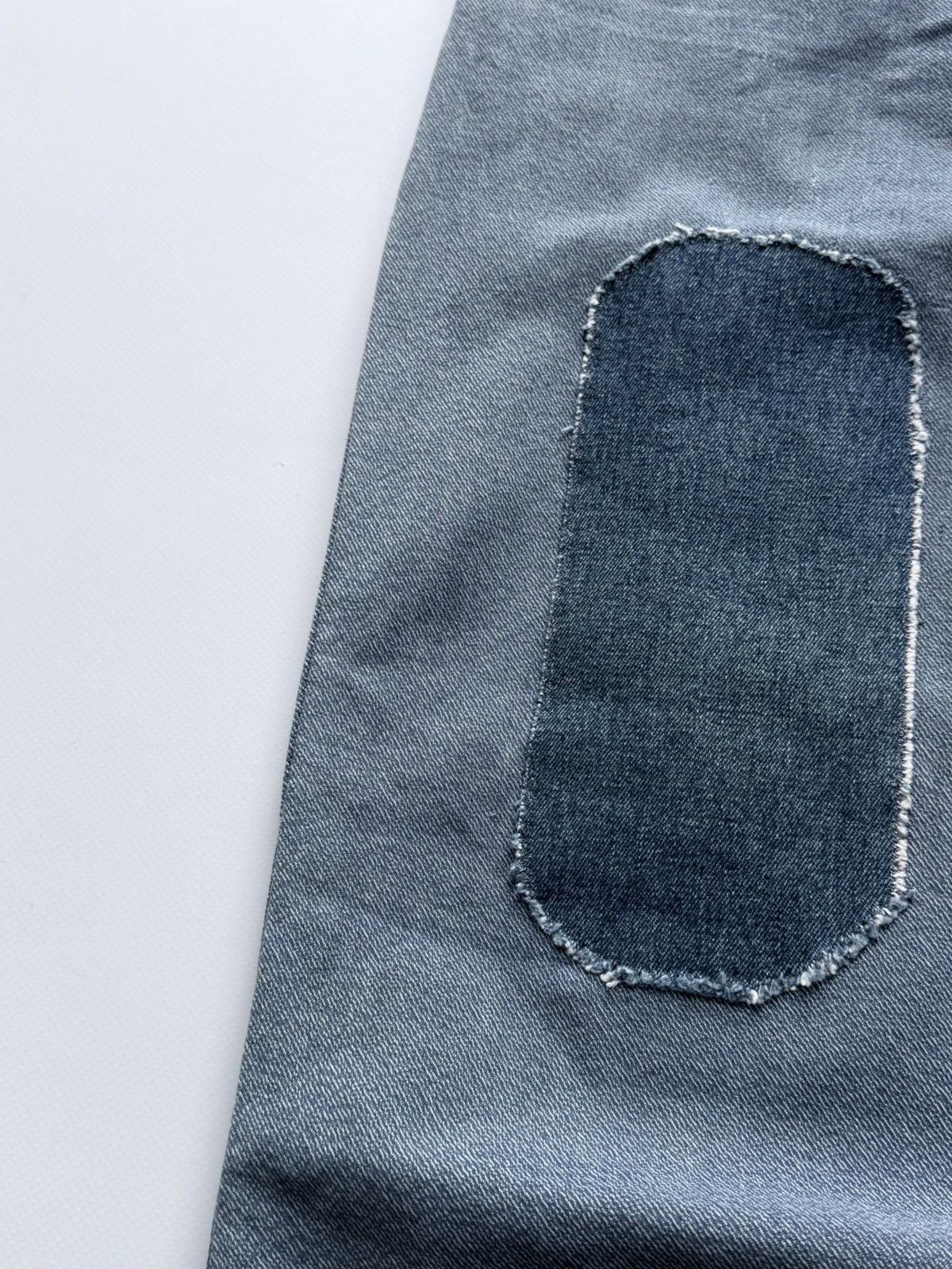 Vetra Vintage 80s French Denim Patchwork Distressed Work Pants Size US 36 / EU 52 - 4 Thumbnail