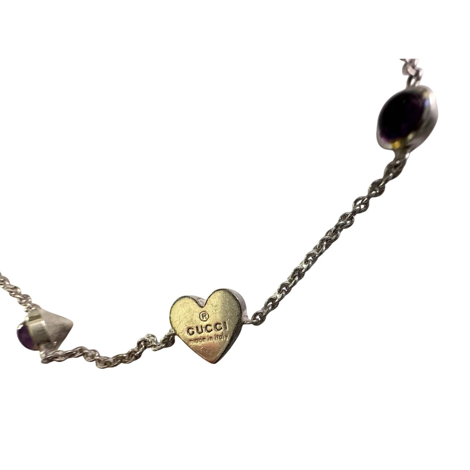 Gucci Gucci Heart Tag Amethyst Bracelet #17 Size ONE SIZE - 6 Thumbnail