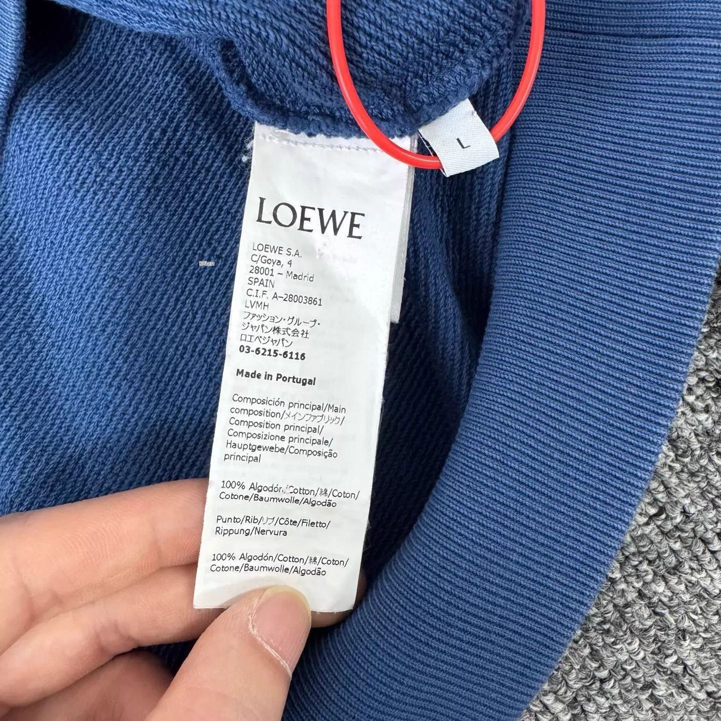 Loewe Blue Long Sleeve Graphic Sweatshirt Size L Size US L / EU 52-54 / 3 - 8 Thumbnail