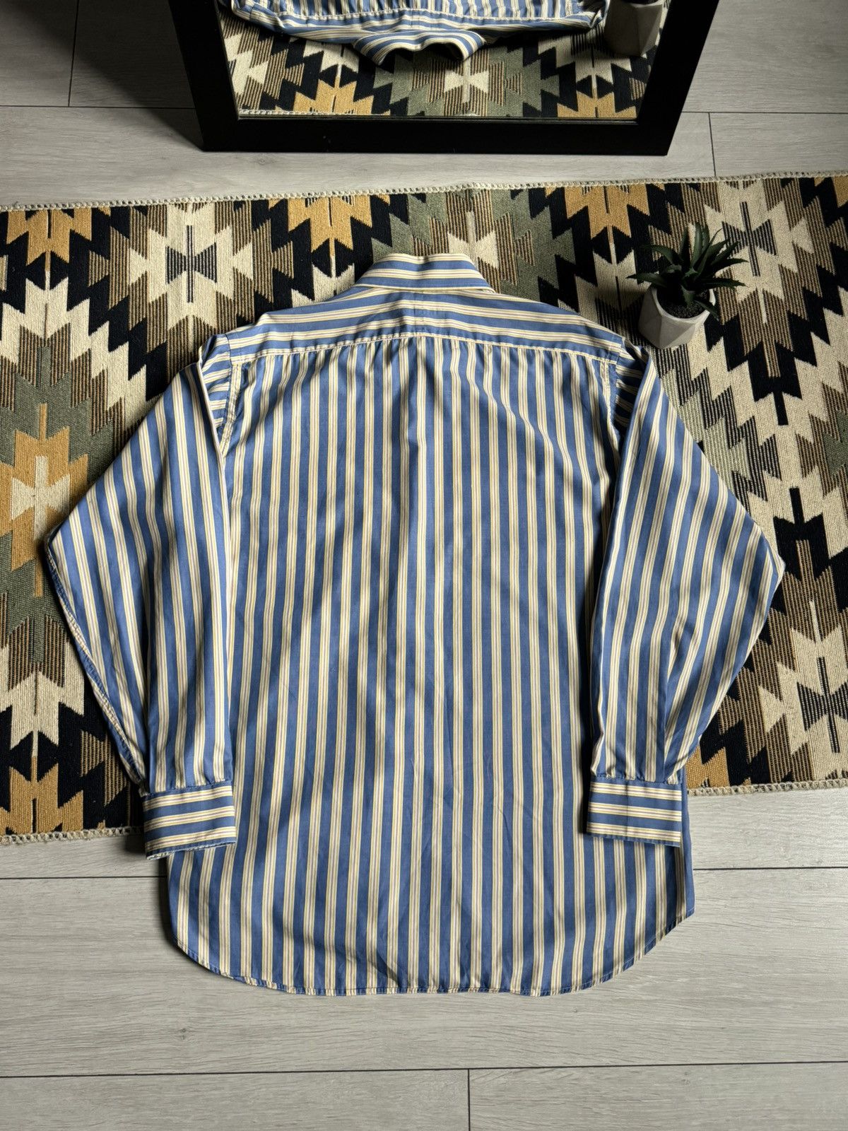 Burberry Vintage Burberry Stripped Button Up Shirt Size US XL / EU 56 / 4 - 12 Thumbnail