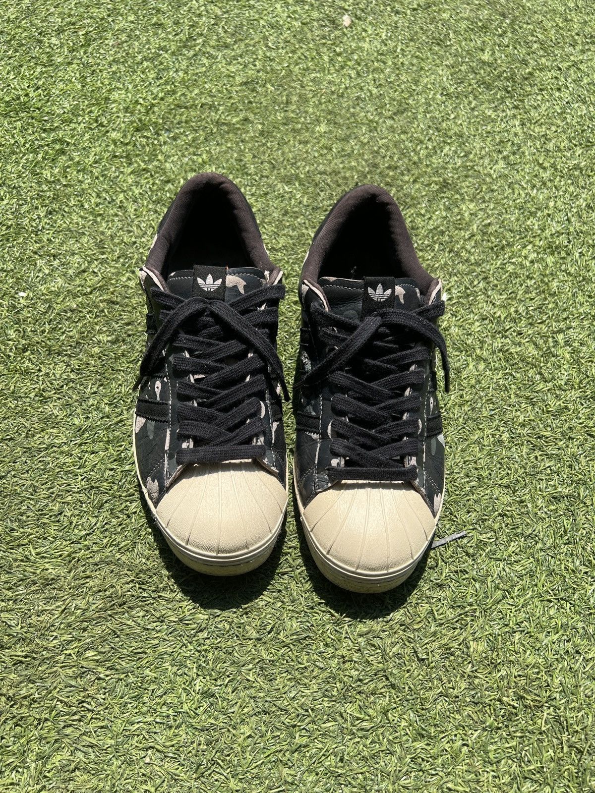 Adidas Bape x Adidas Superstar 80s Undefeated Black Camo S74774 Size US 9 / EU 42 - 4 Thumbnail