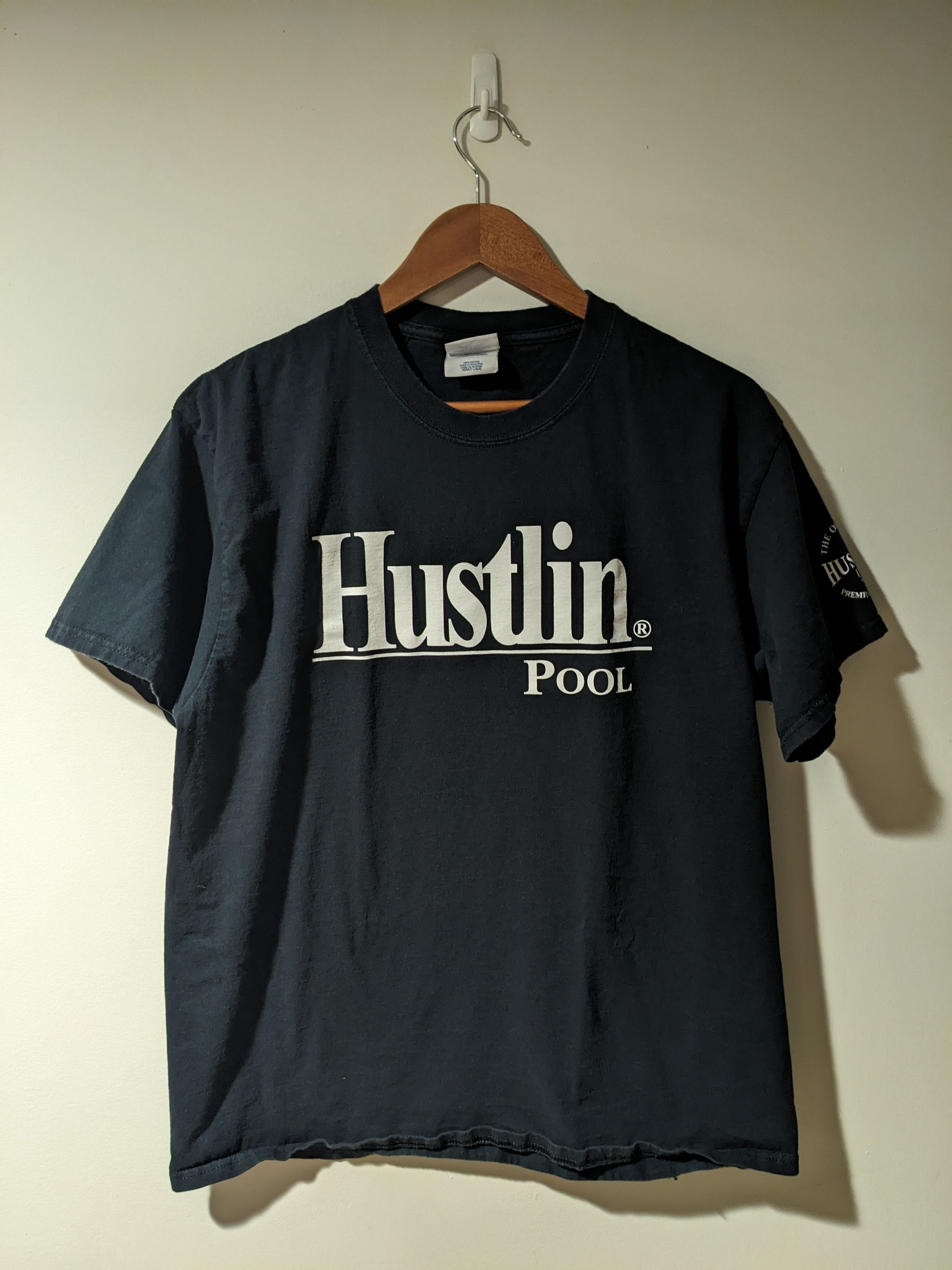Vintage Vintage 90s Hustlin USA Pool 8-Ball Black Large T-Shirt Size US L / EU 52-54 / 3 - 3 Thumbnail