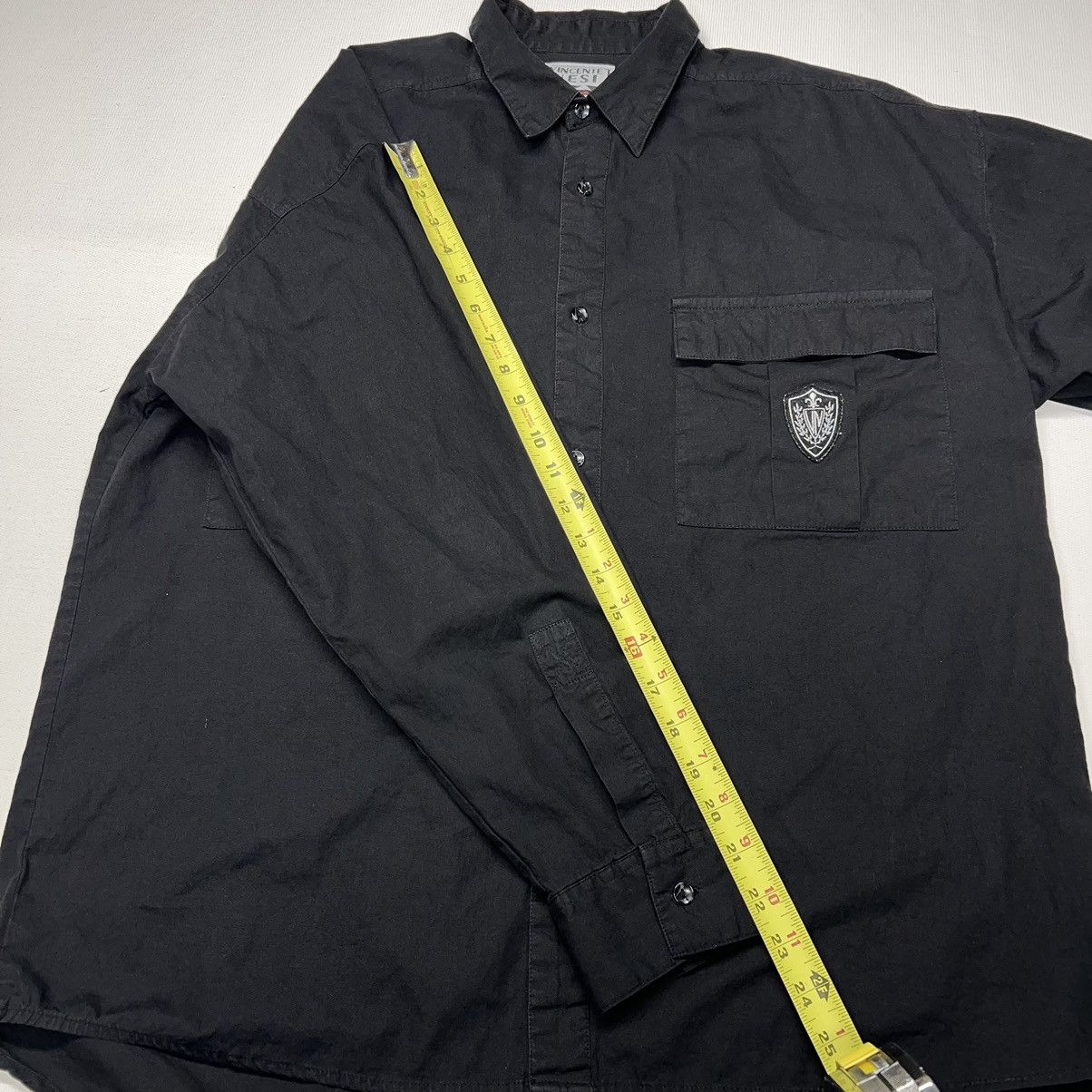 Vintage Vincente Nesi Button Up Shirt Black Pocket Cargo Patch Size US L / EU 52-54 / 3 - 14 Thumbnail