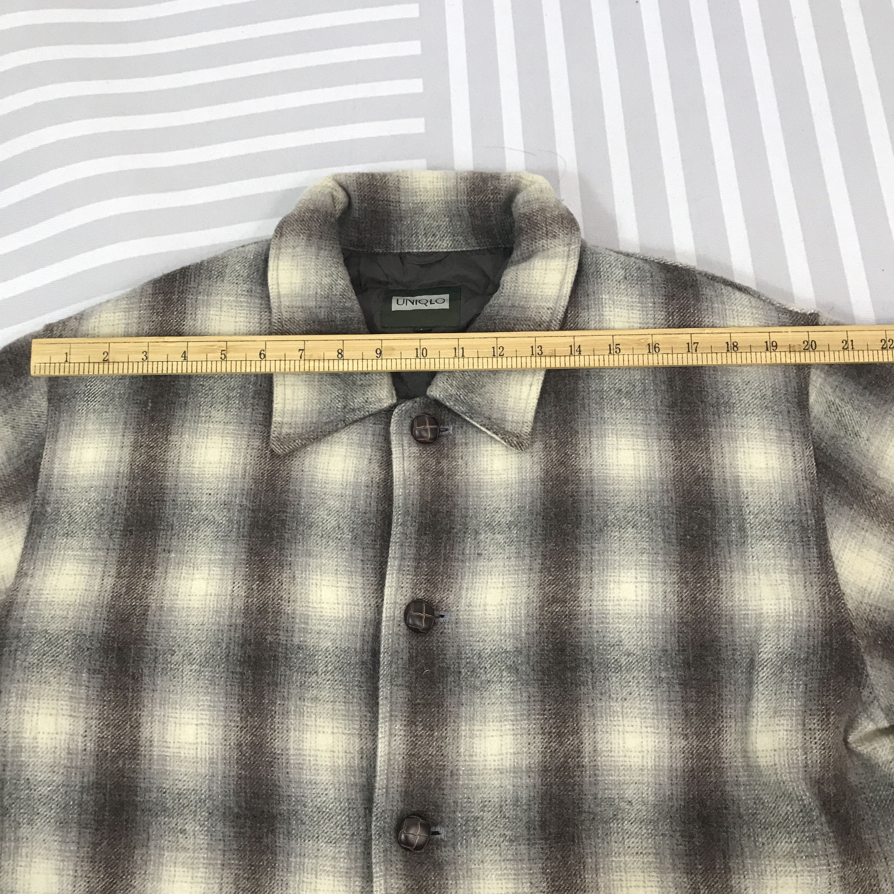 Uniqlo × Vintage Vintage 80s Uniqlo Tartan button Jacket Size US L / EU 52-54 / 3 - 5 Thumbnail