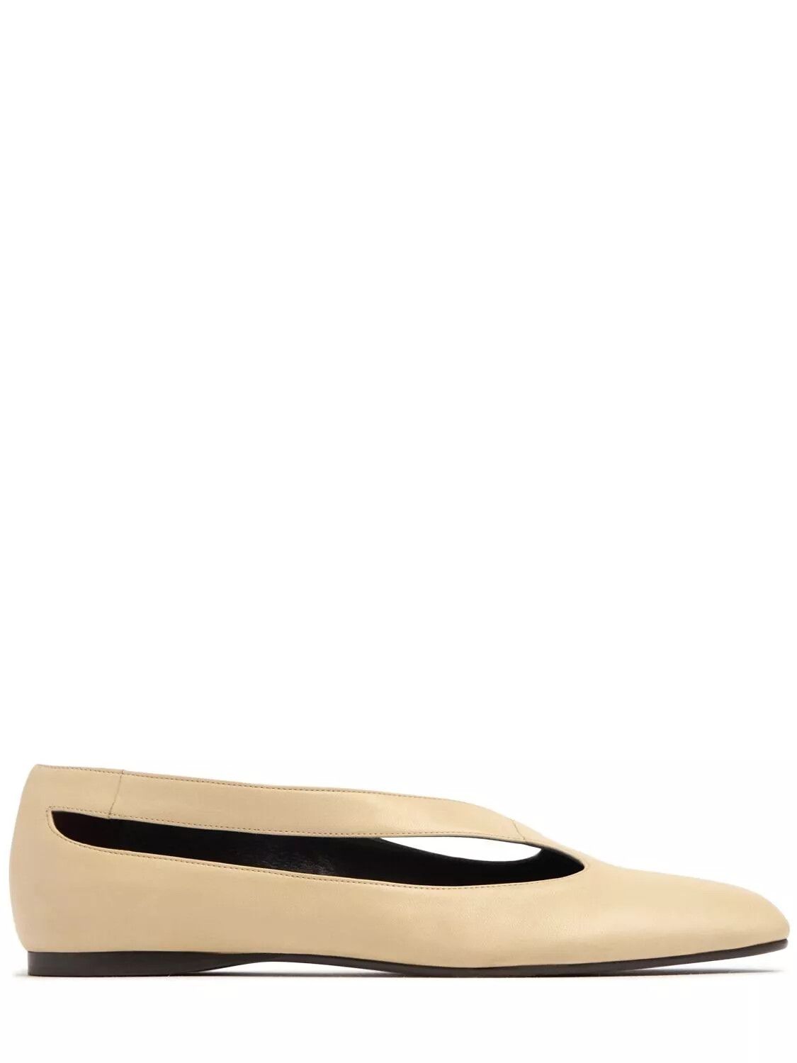 KHAITE Diana $880 Sand Nappa Leather Ballet Flats